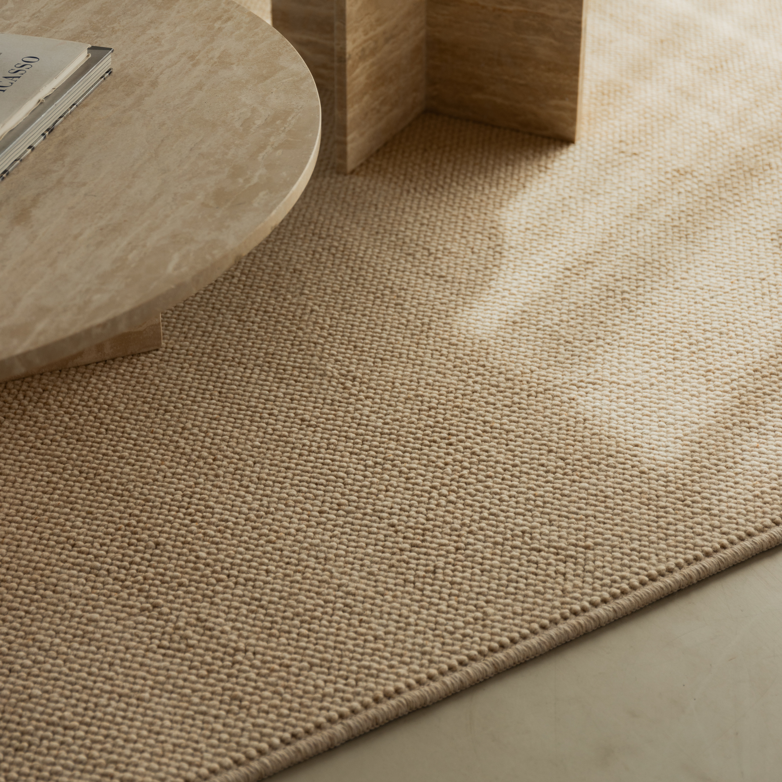 Vloerkleed rechthoekig - Ivoor kleur - 100% wol