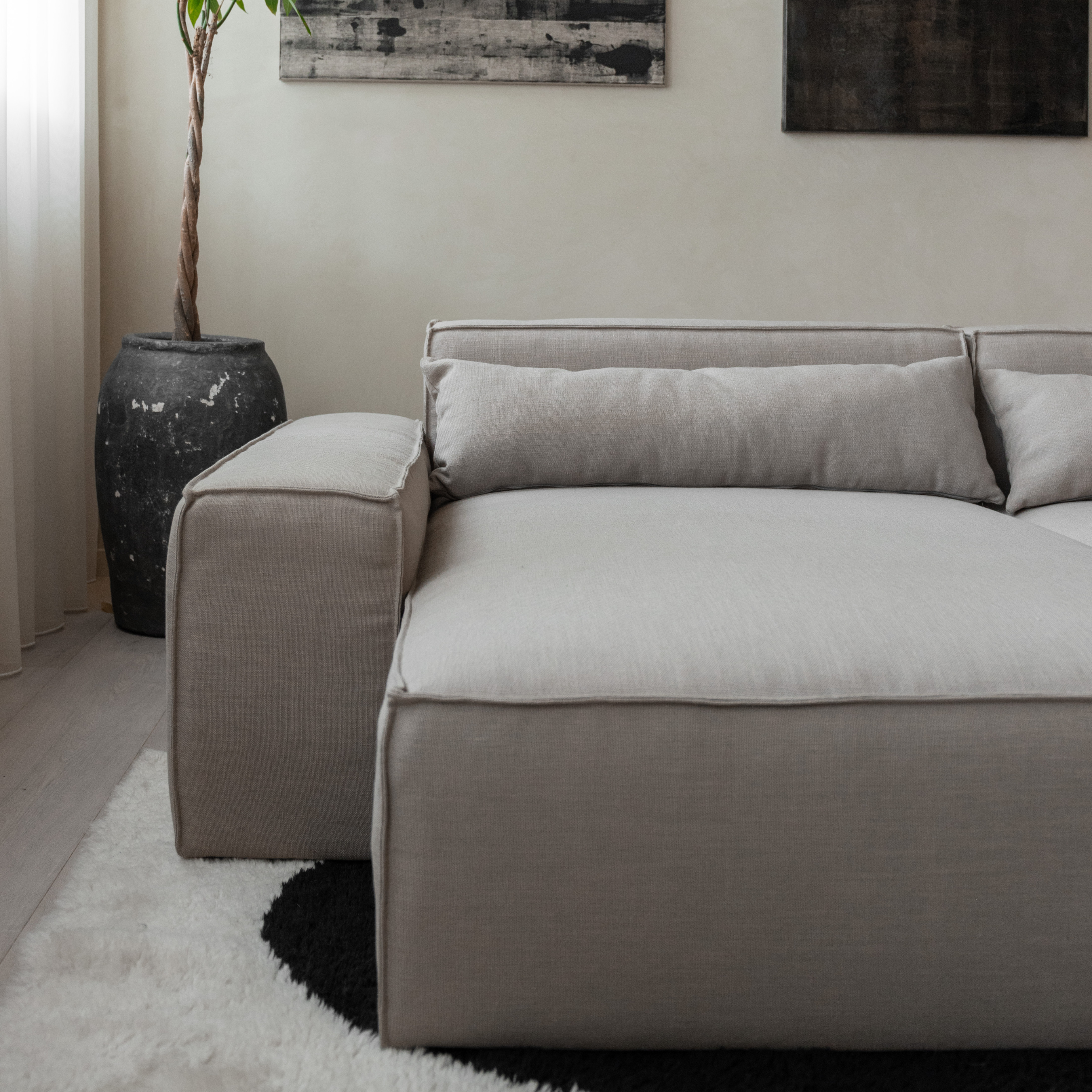 Modulaire Loungebank Malin - 2 zits met chaisse longue