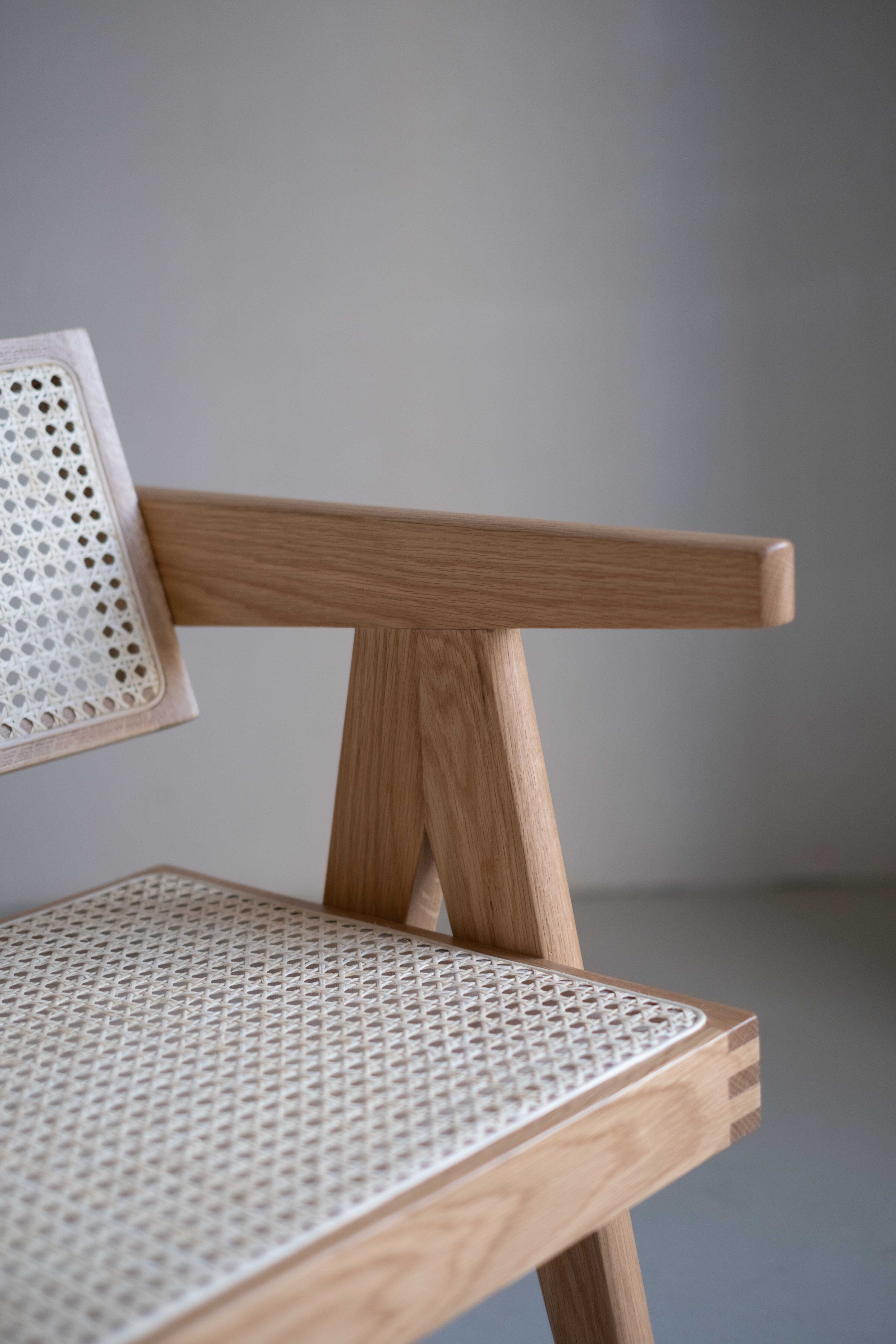 Rotan eetkamerstoel Pierre - Licht eiken