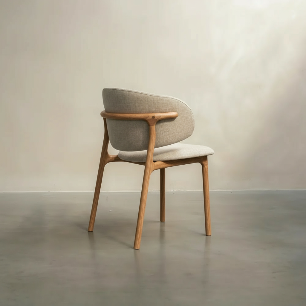 Ella eetkamerstoel gestoffeerd - Licht eiken