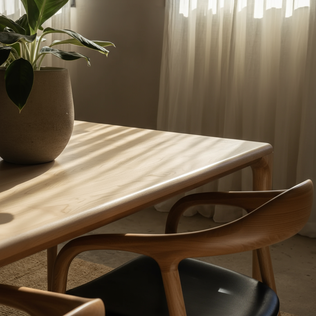 Wooden rectangular dining table - Mizo - Light oak