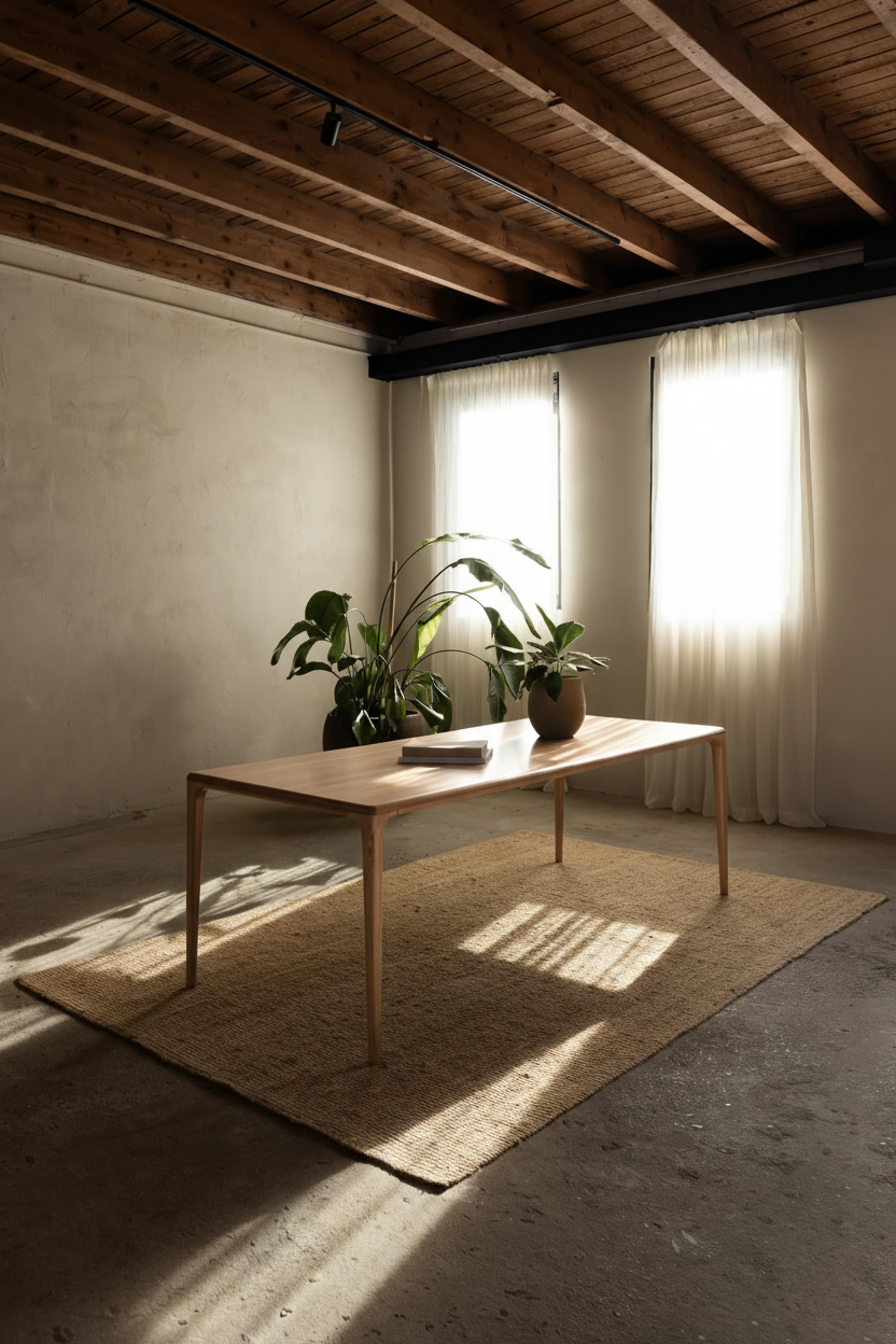 Wooden rectangular dining table - Mizo - Light oak