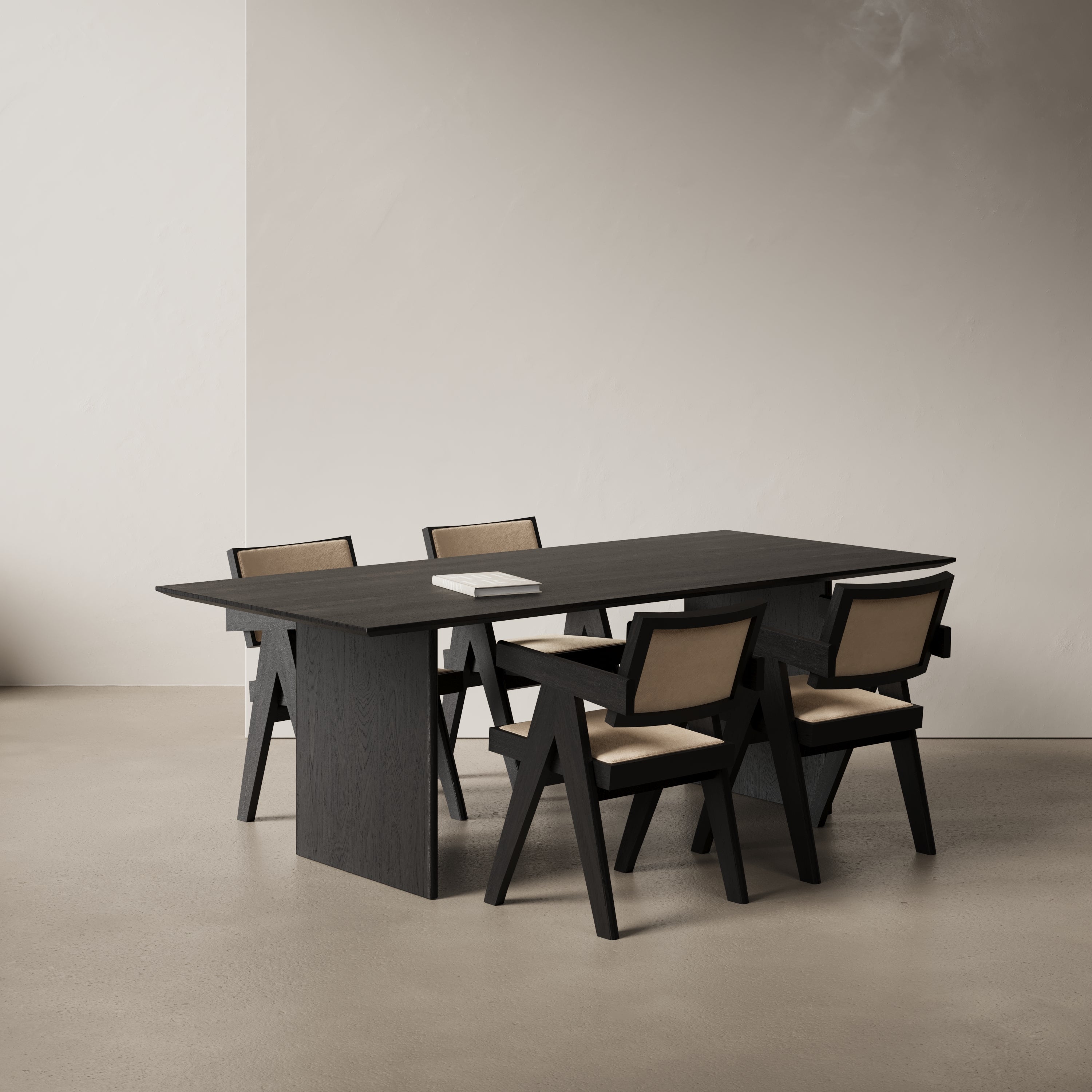 Houten rechthoekige eettafel - Mazu - Notenhout