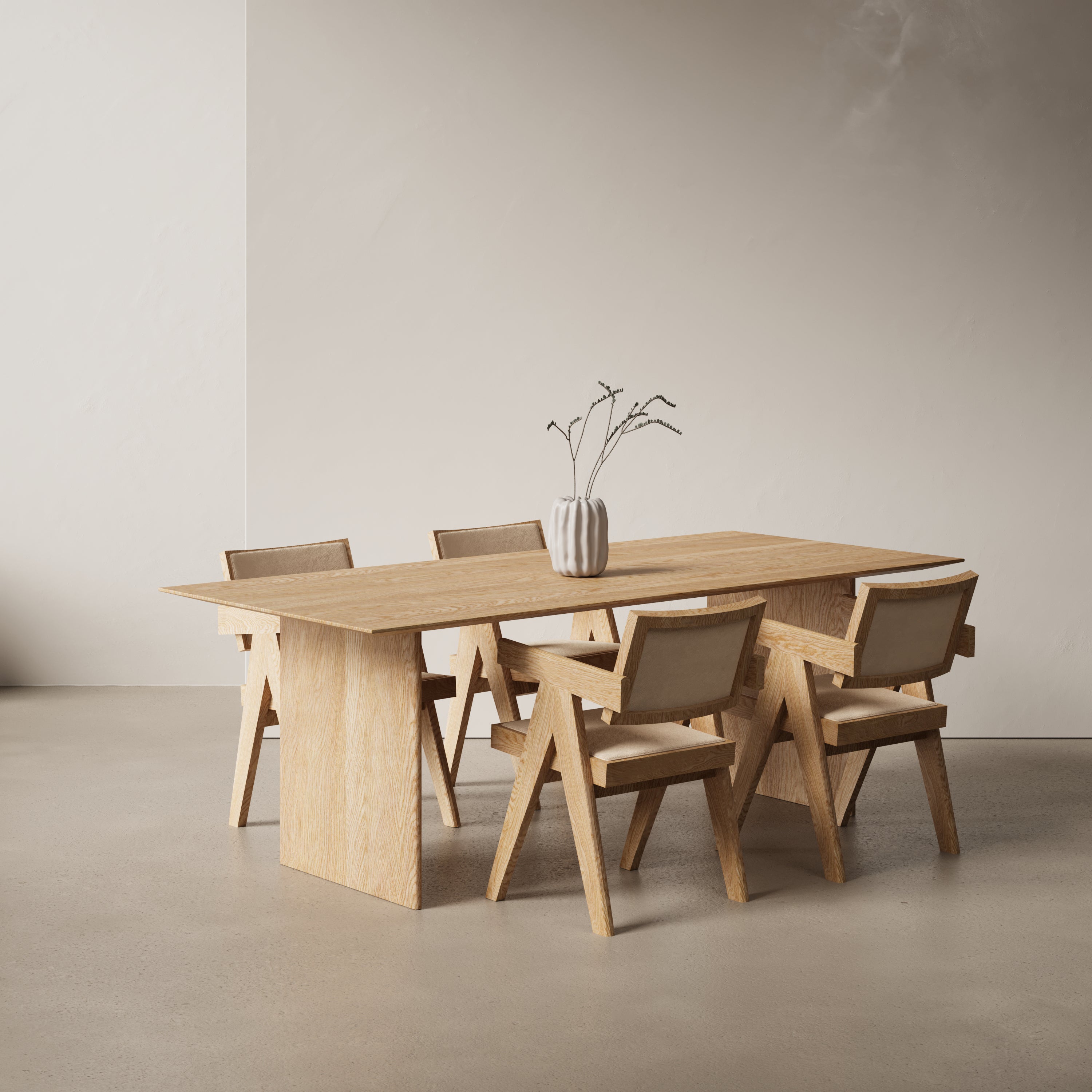 Houten rechthoekige eettafel - Mazu - Notenhout