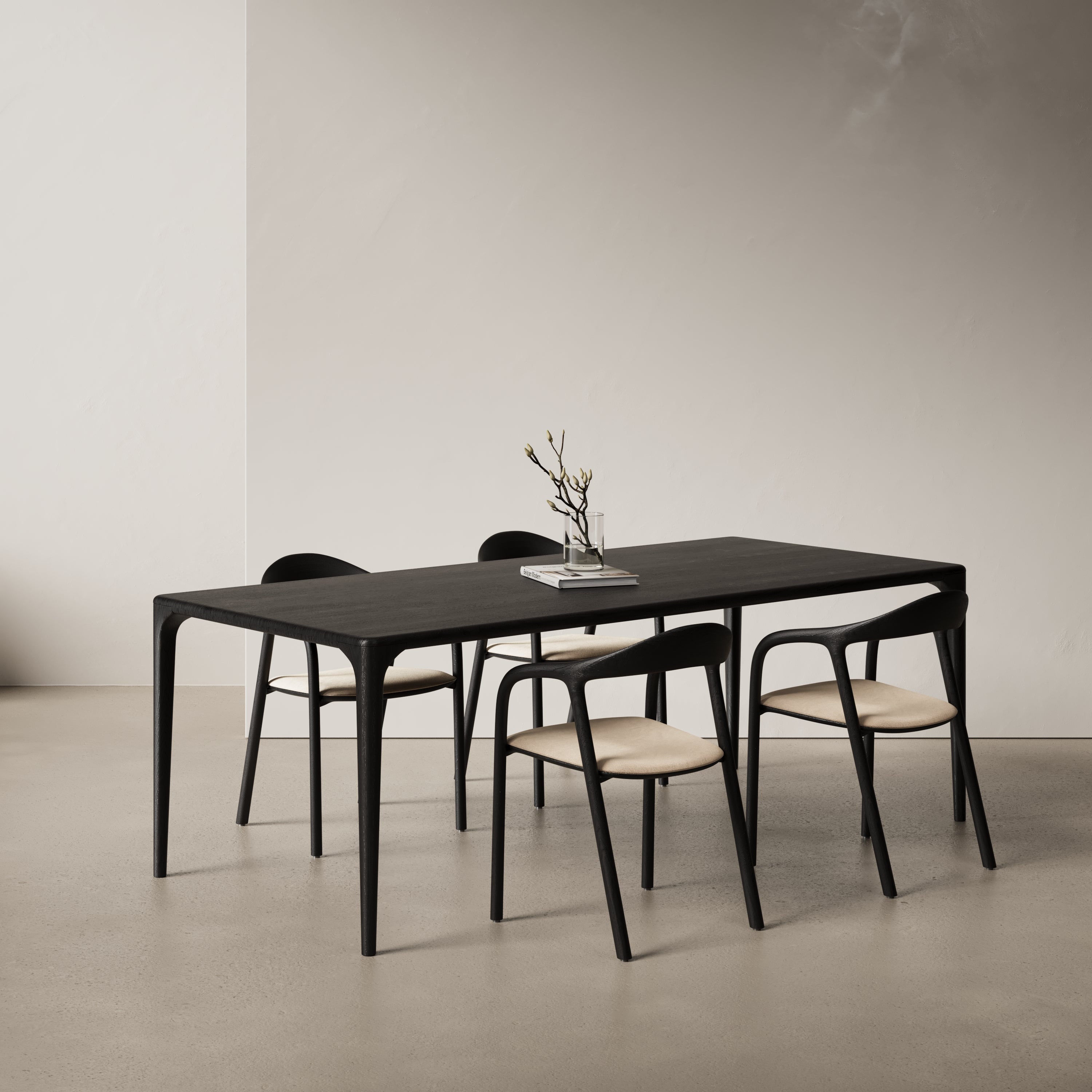 Houten rechthoekige eettafel - Mizo