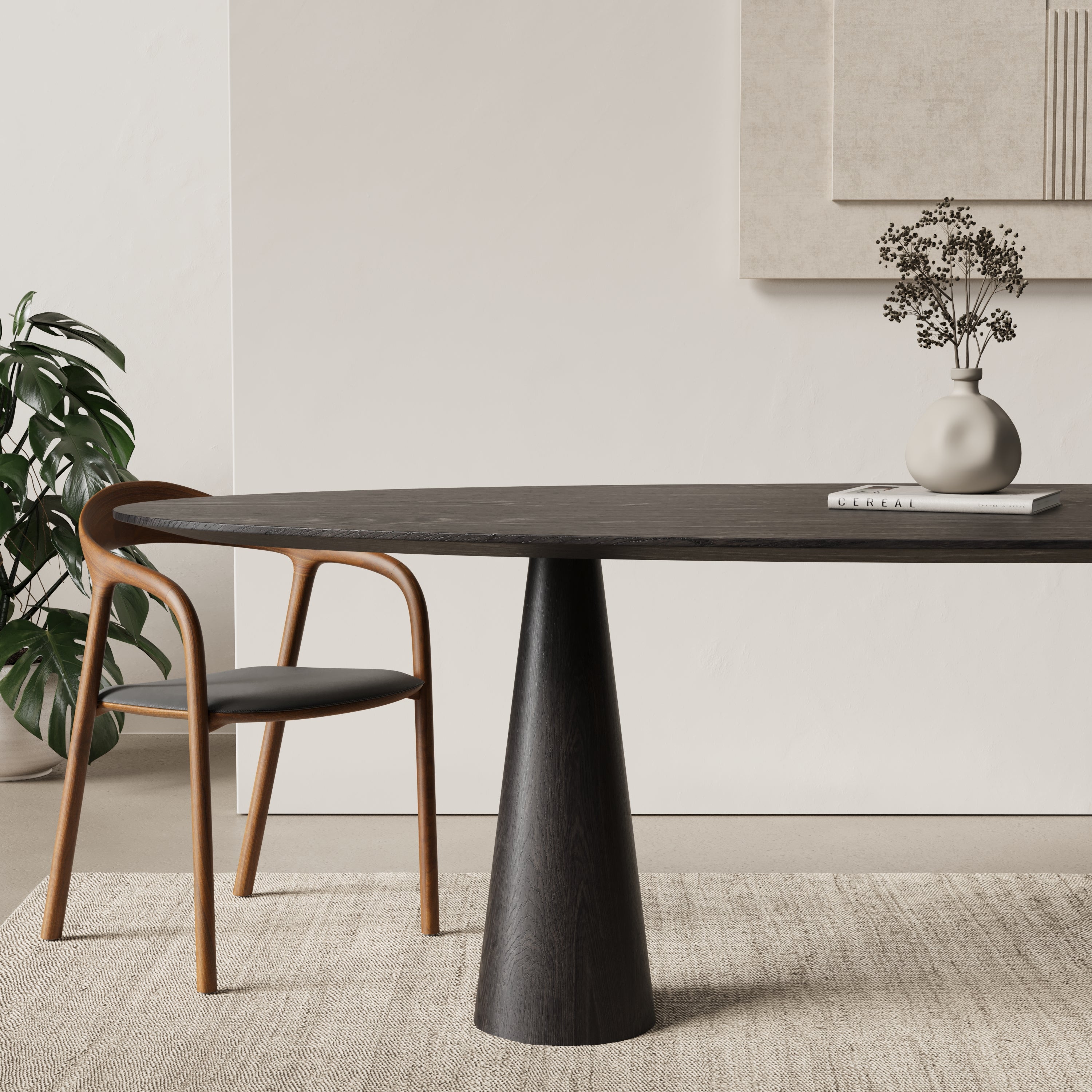 Houten ovale eettafel - Uqone