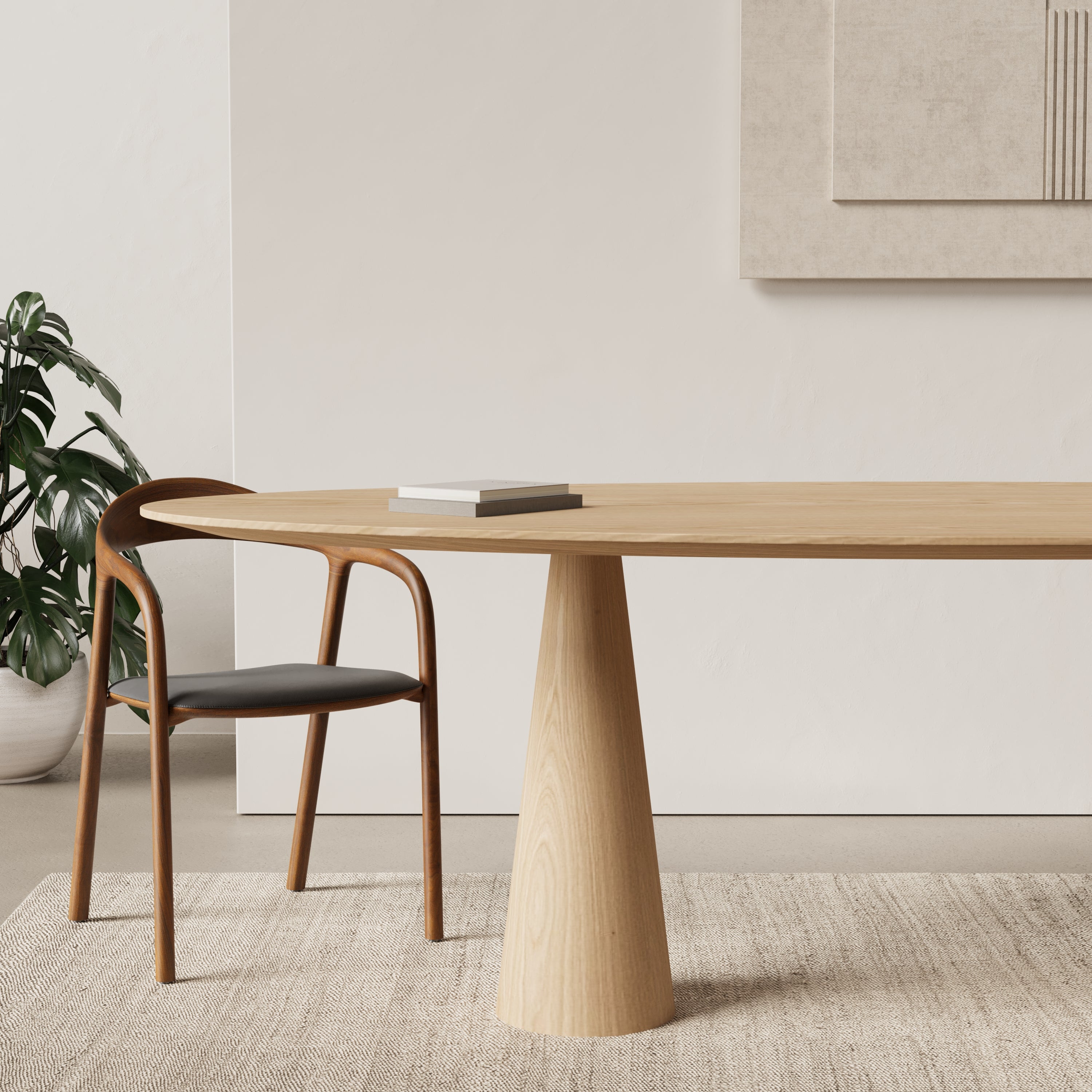 Houten ovale eettafel - Uqone