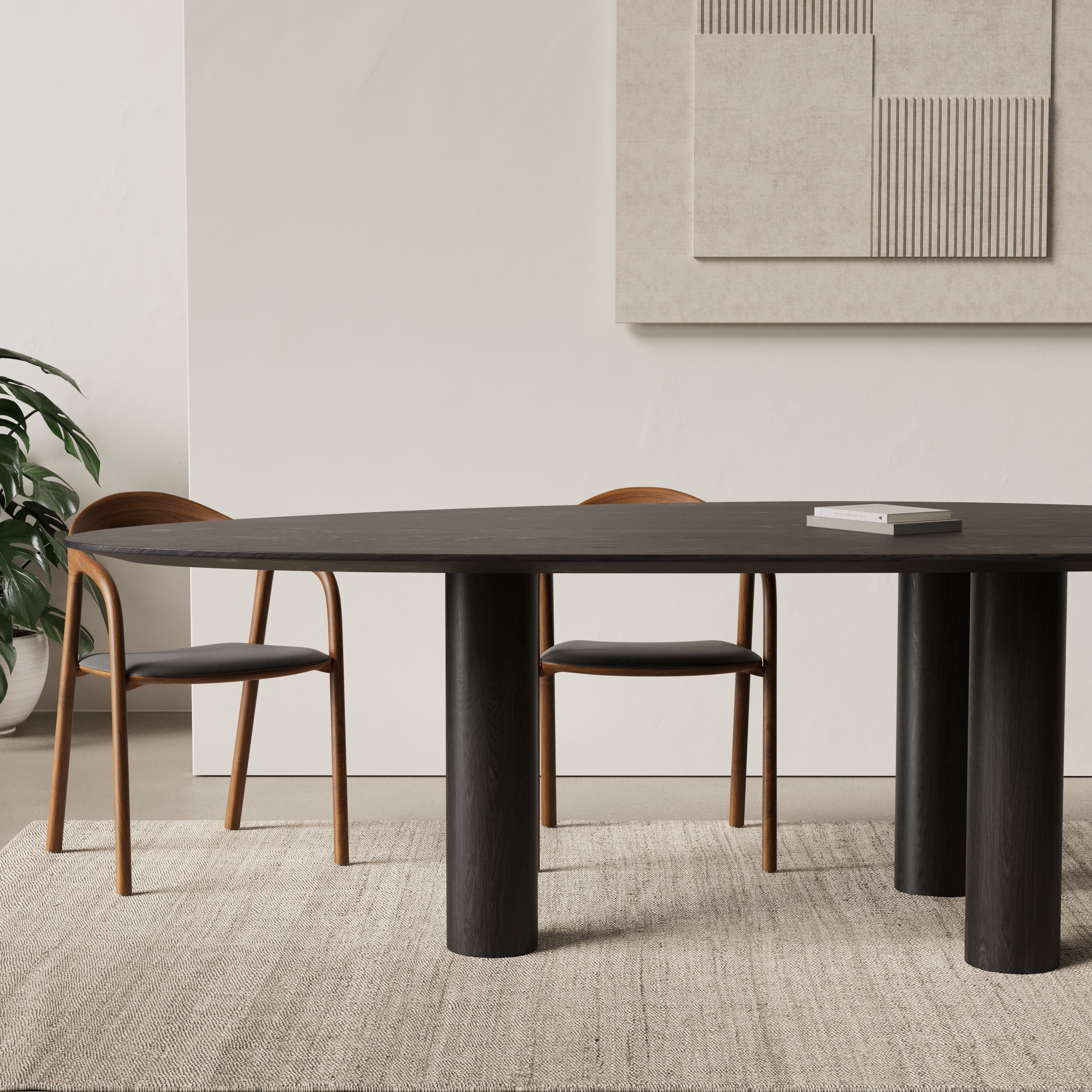 Houten Kiezelvormige eettafel - Pebble