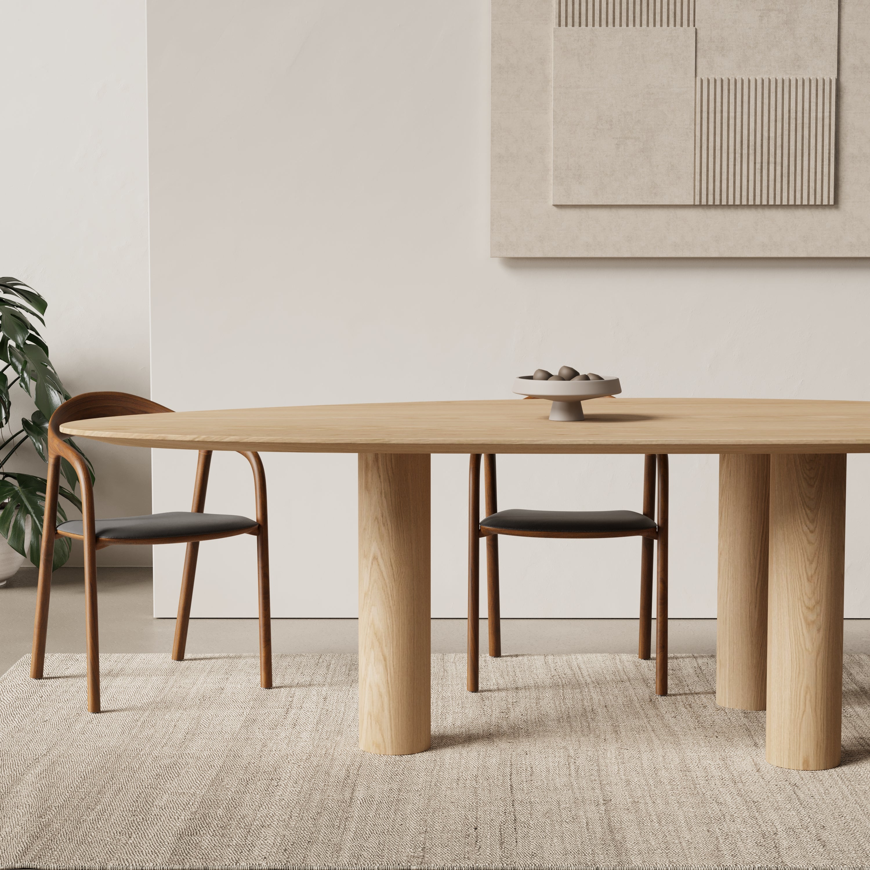 Houten Kiezelvormige eettafel - Pebble