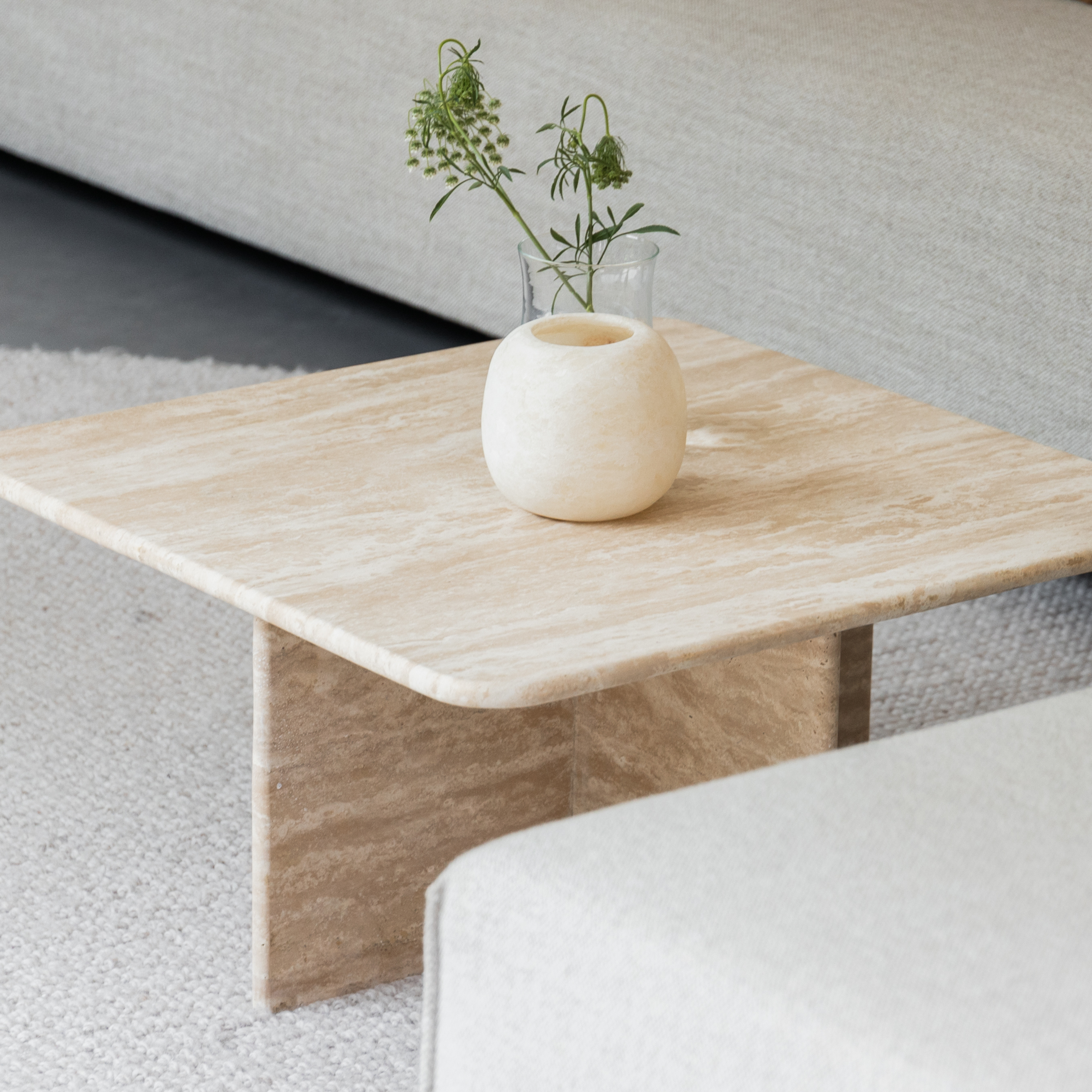 Marmeren salontafel Djo - Travertin