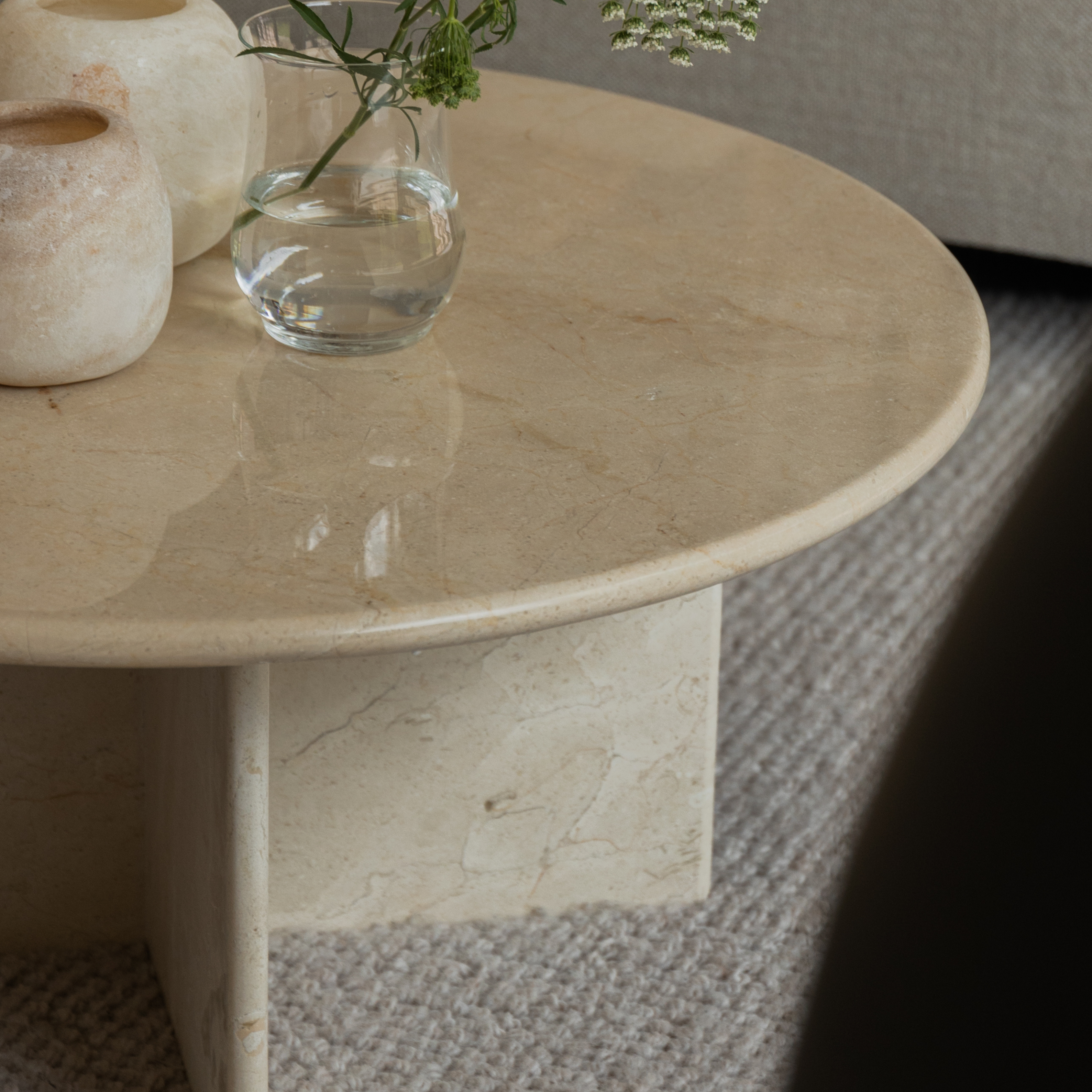 Marmeren salontafel Dje - Crema Marfil