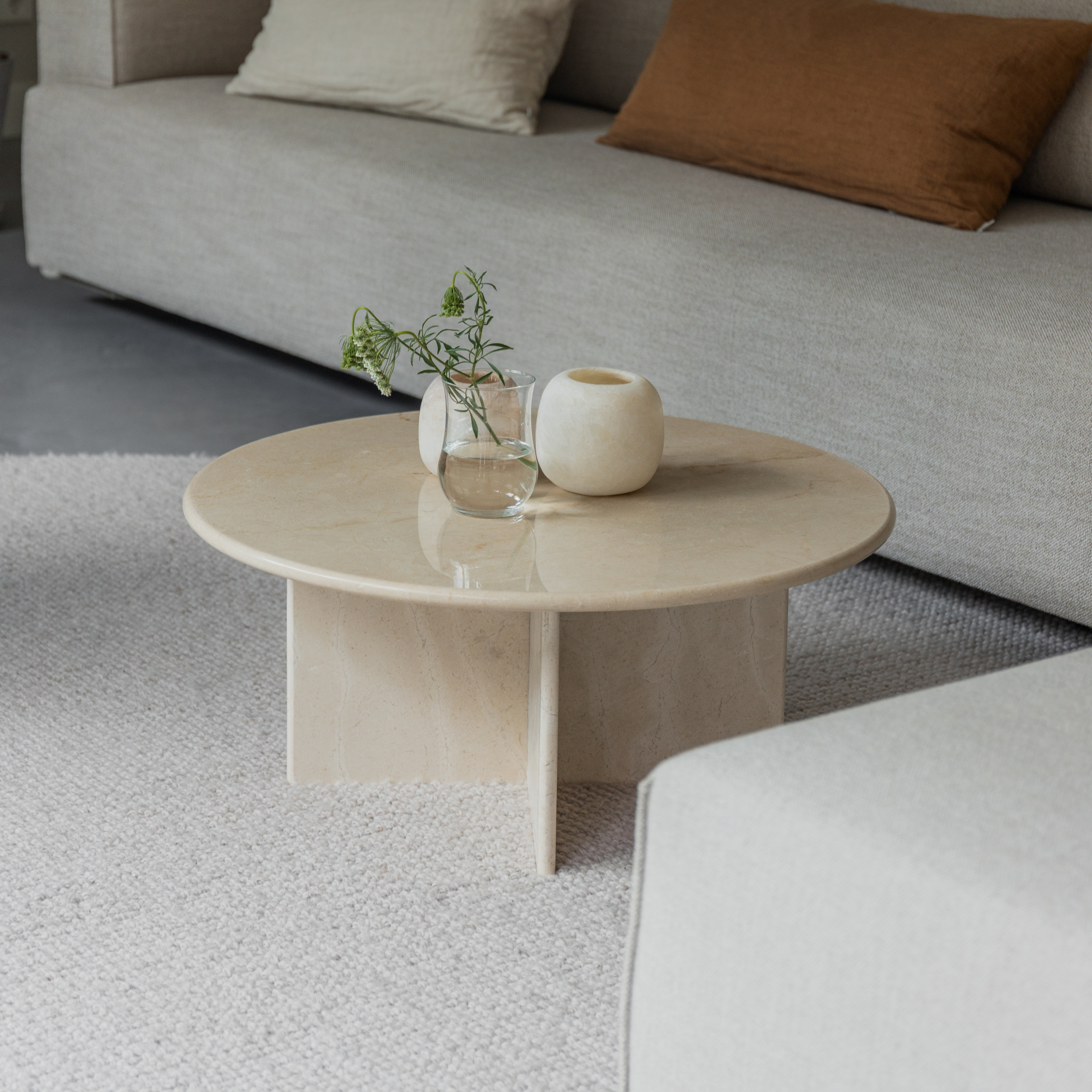 Marmeren salontafel Dje - Crema Marfil