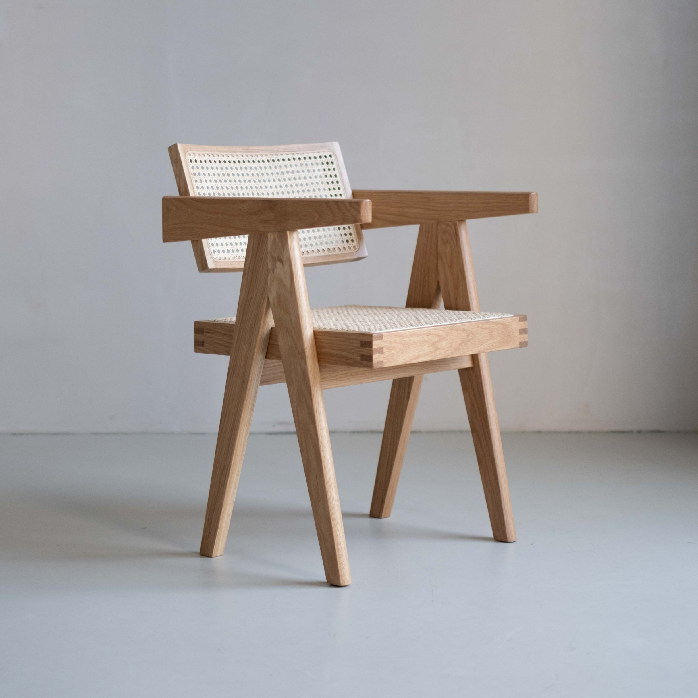 Rotan eetkamerstoel Pierre - Licht eiken