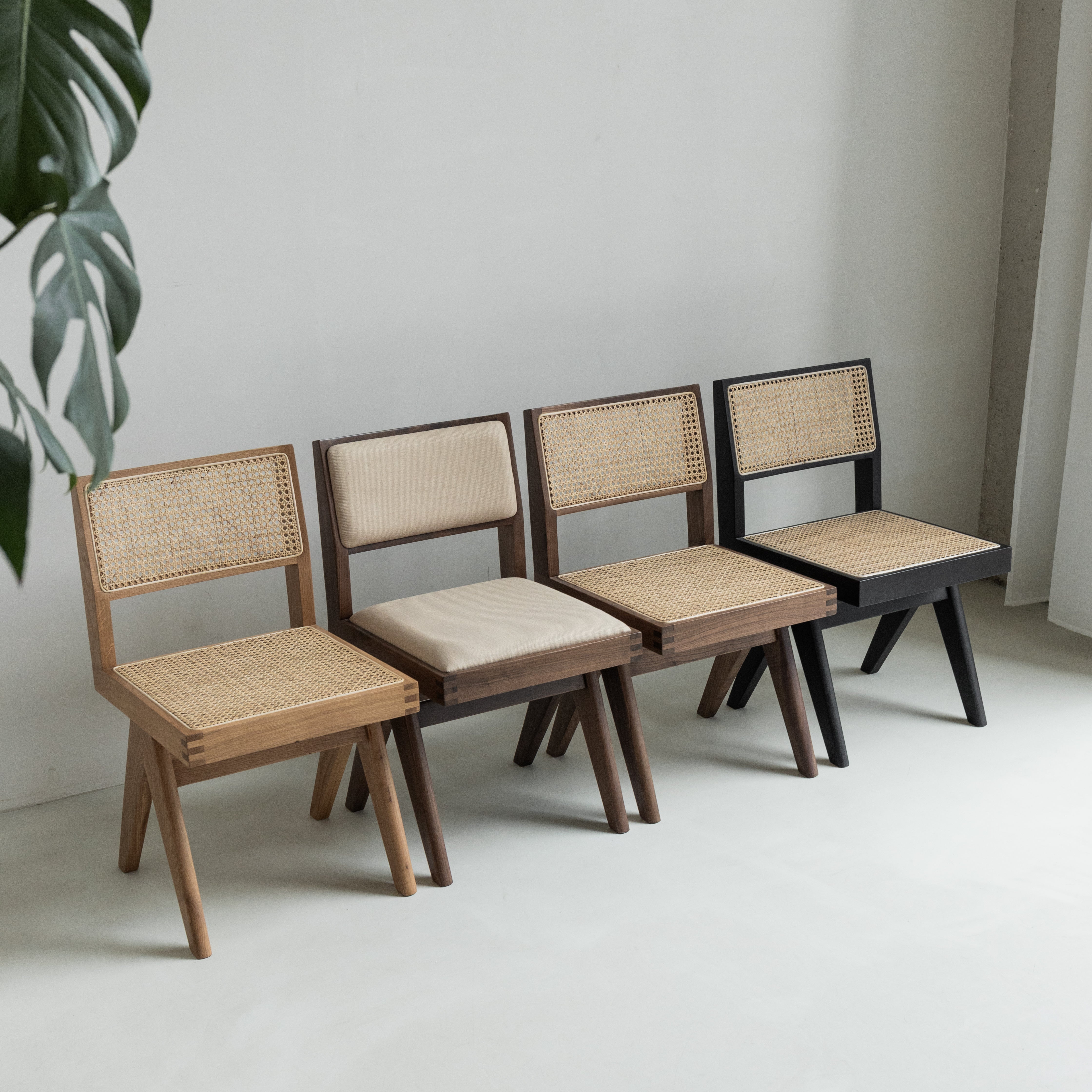 Rotan eetkamerstoel Pierre zonder armleuning - Licht eiken