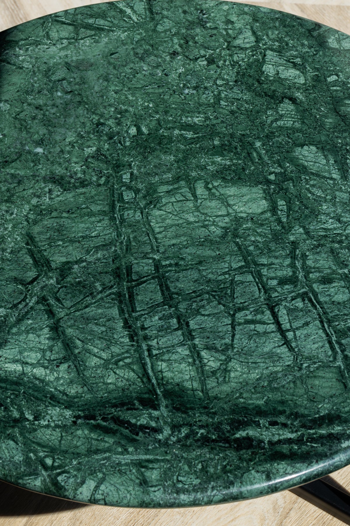 Ronde eettafel cilinder - India green marmer 150cm