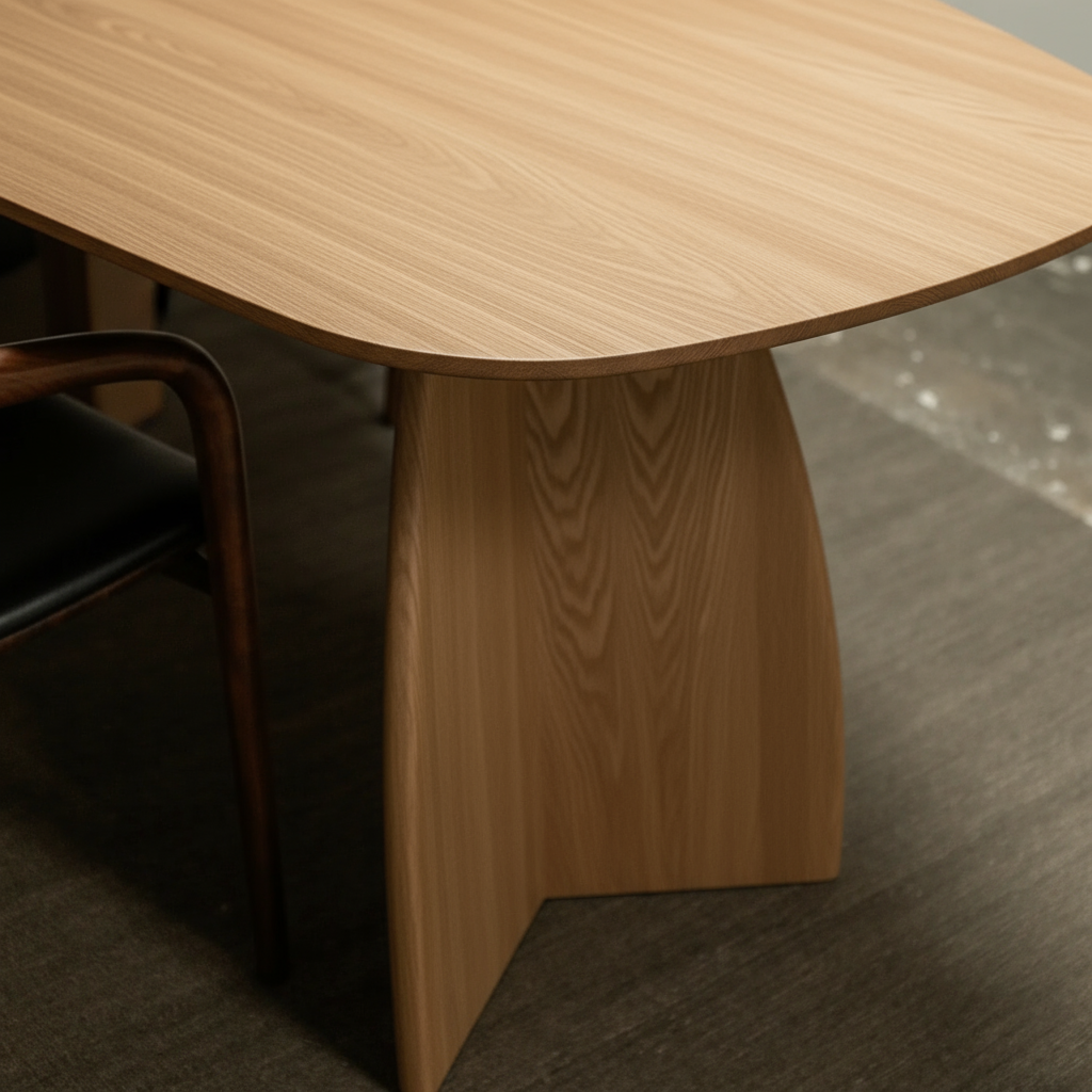 Houten Deens ovale eettafel - Yanique - Licht eiken