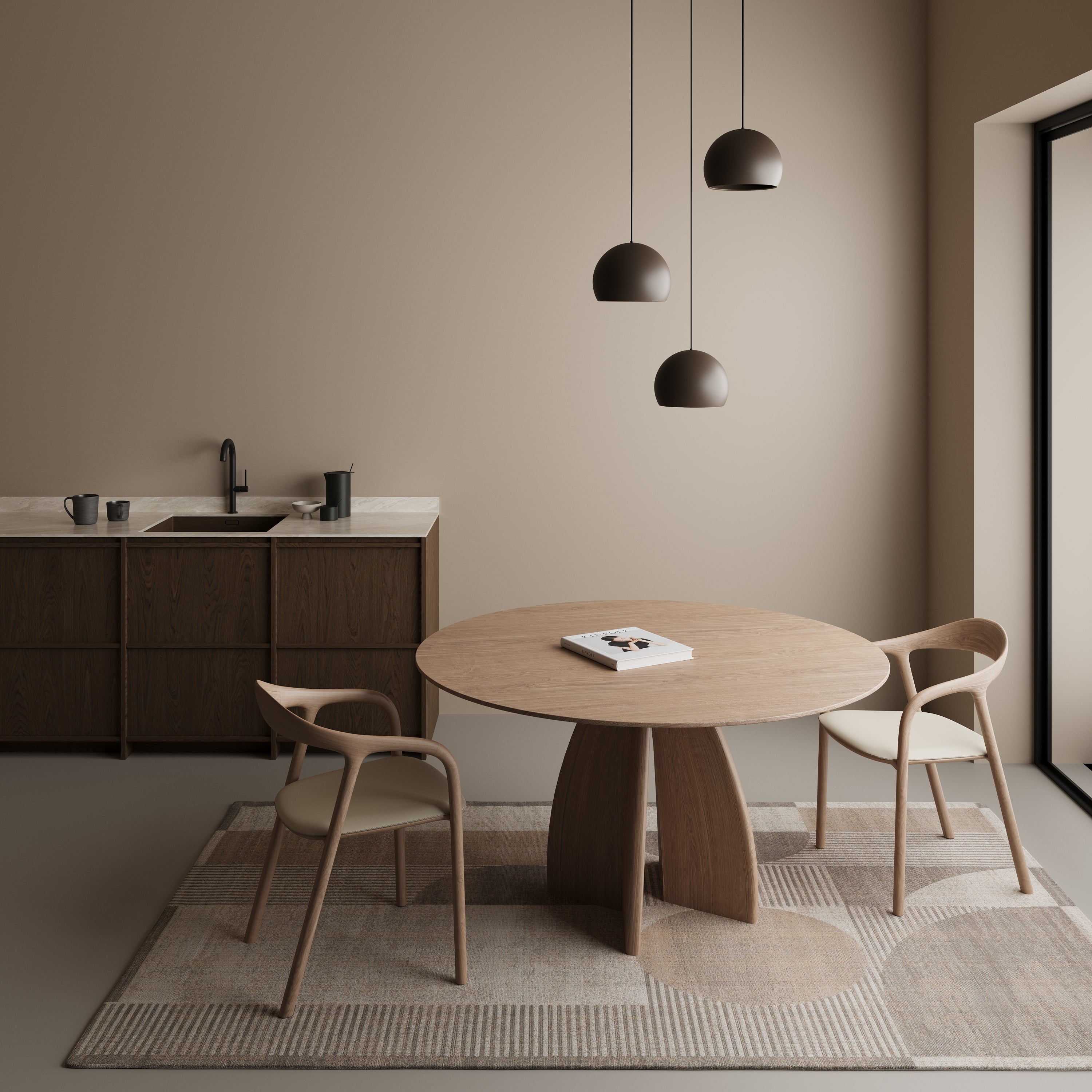 Ronde houten eettafel - Yanique