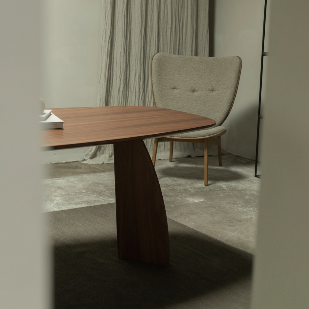 Houten Deens ovale eettafel - Yanique - Notenhout