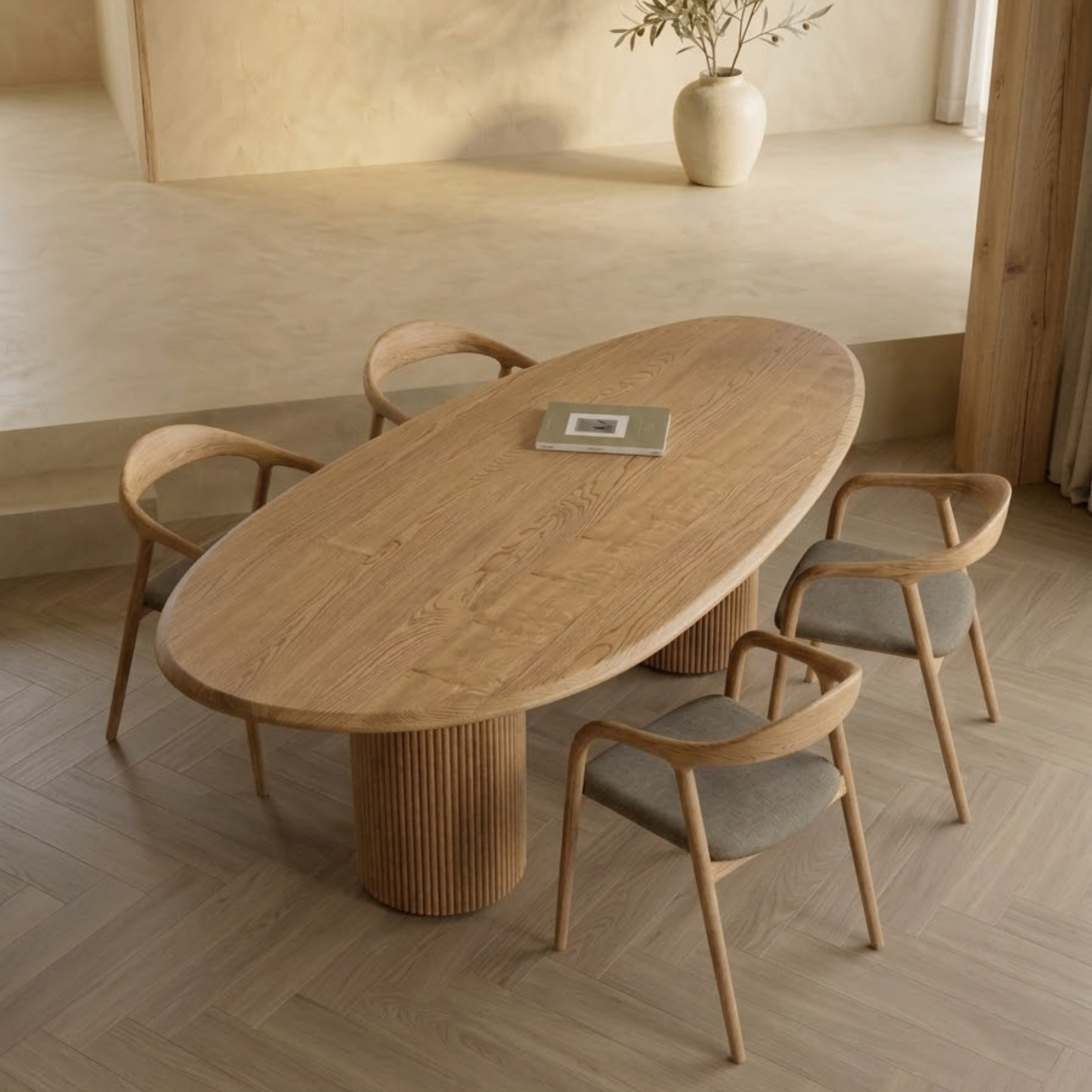 Houten organische eettafel - Kaza