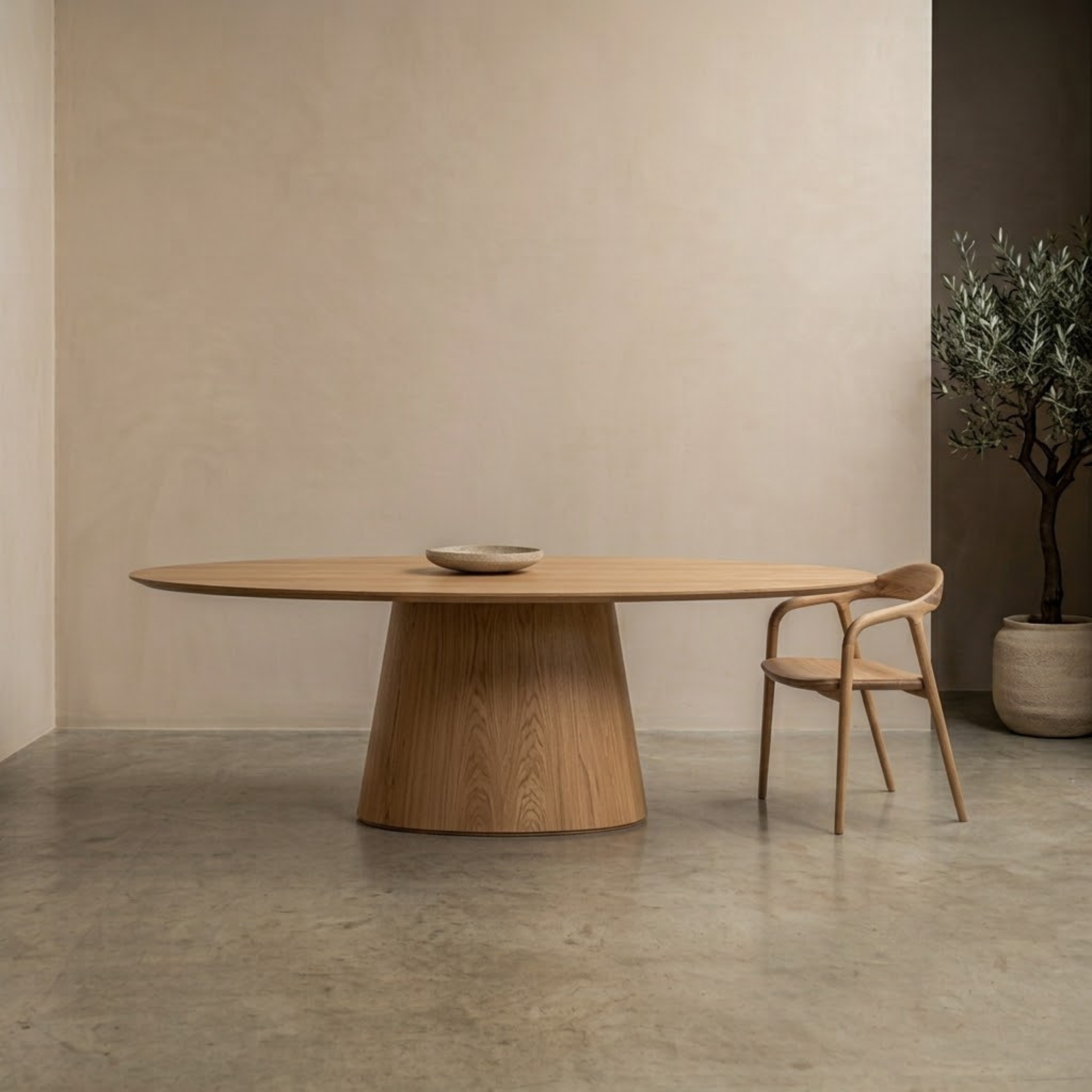 Houten ovale eettafel - Oqone