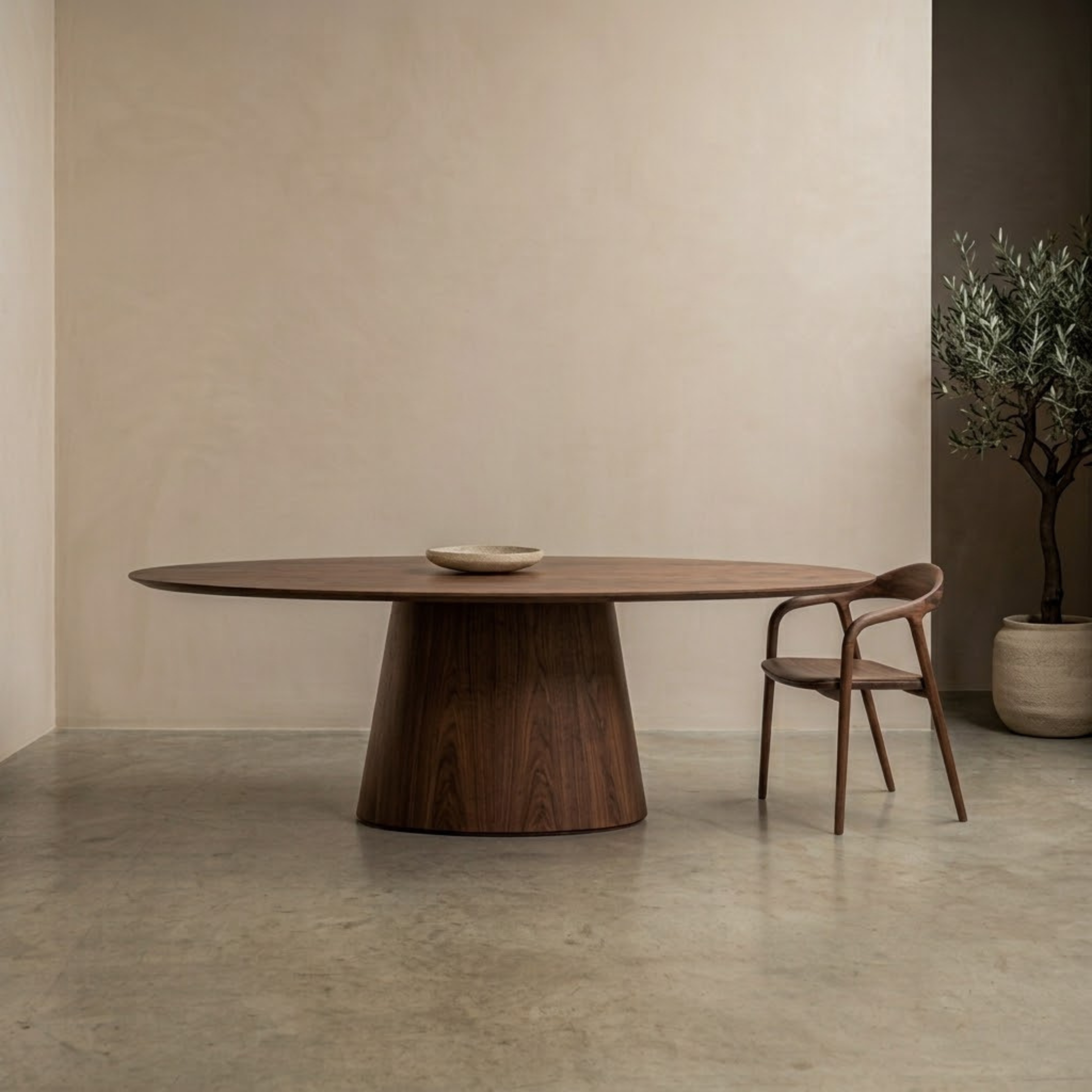 Houten ovale eettafel - Oqone