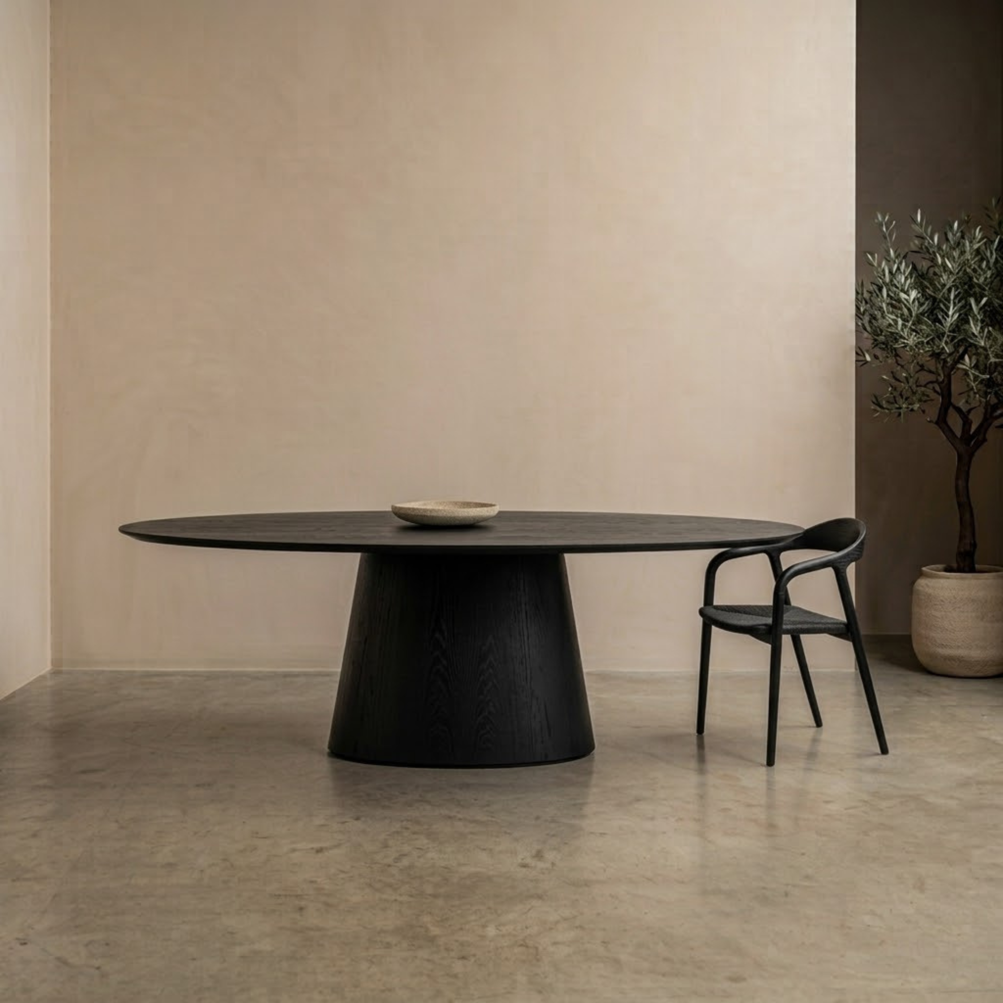 Houten ovale eettafel - Oqone