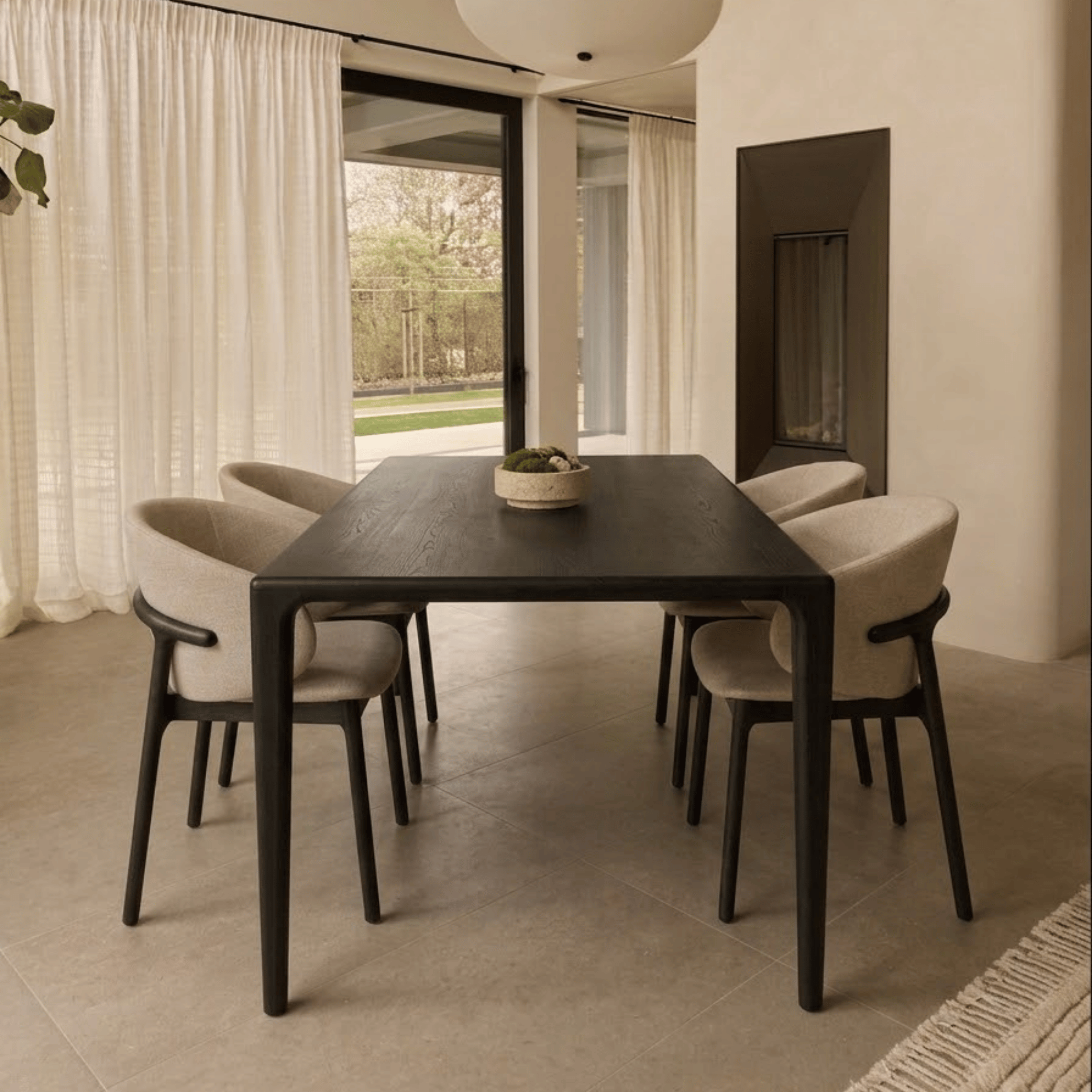 Houten rechthoekige eettafel - Mizo