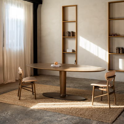 Wooden oval dining table - Tulip