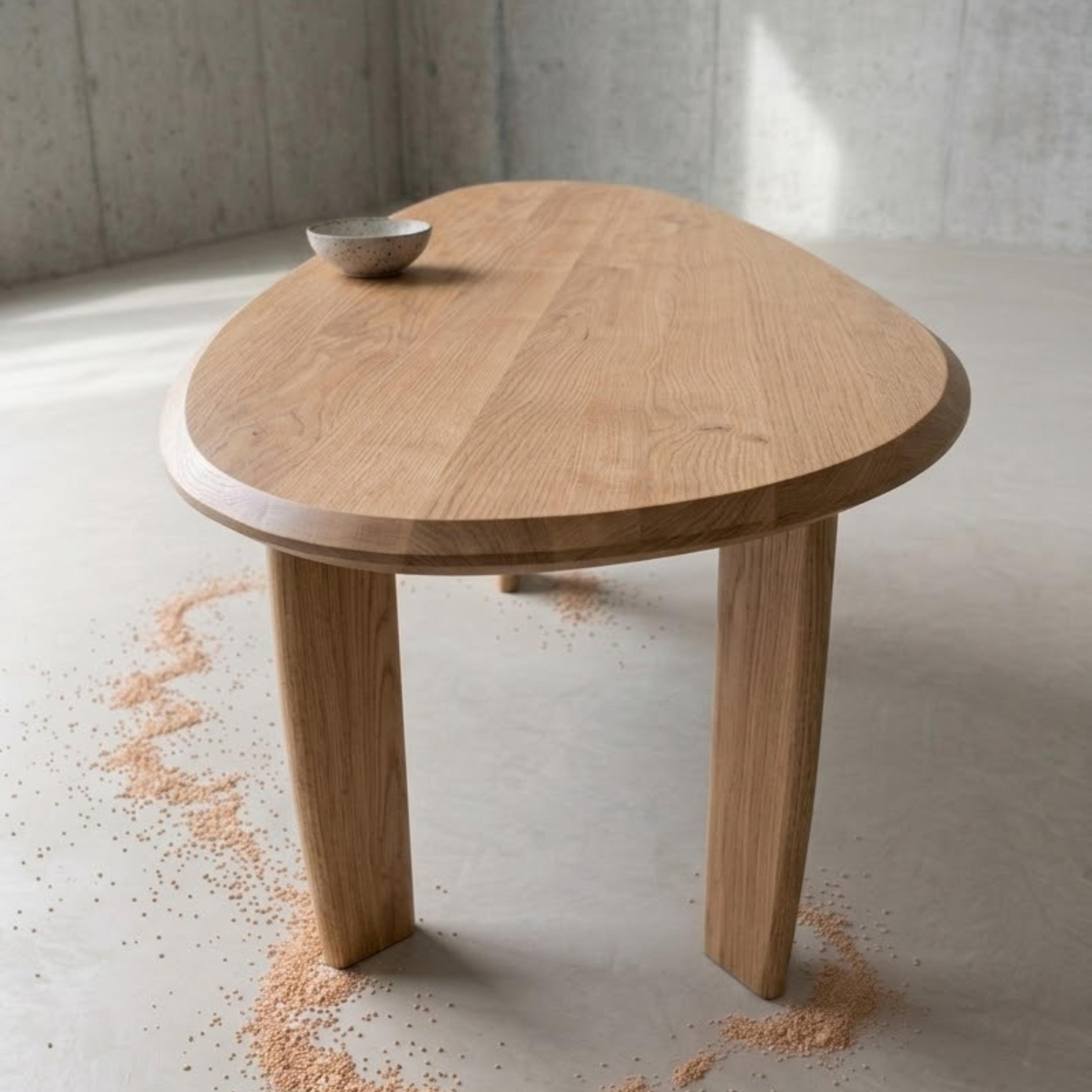 Houten organische eettafel - Tori