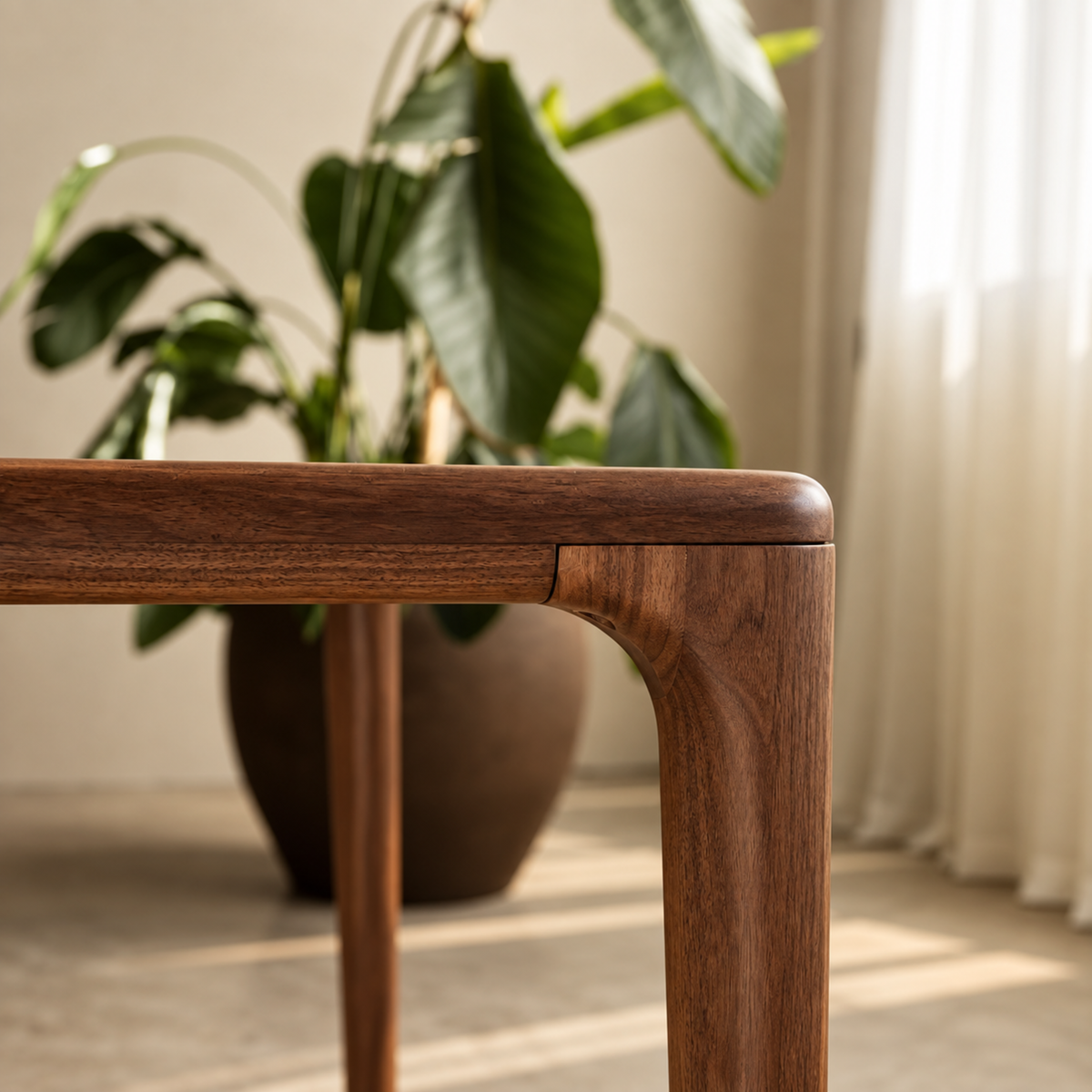 Houten rechthoekige eettafel - Mizo