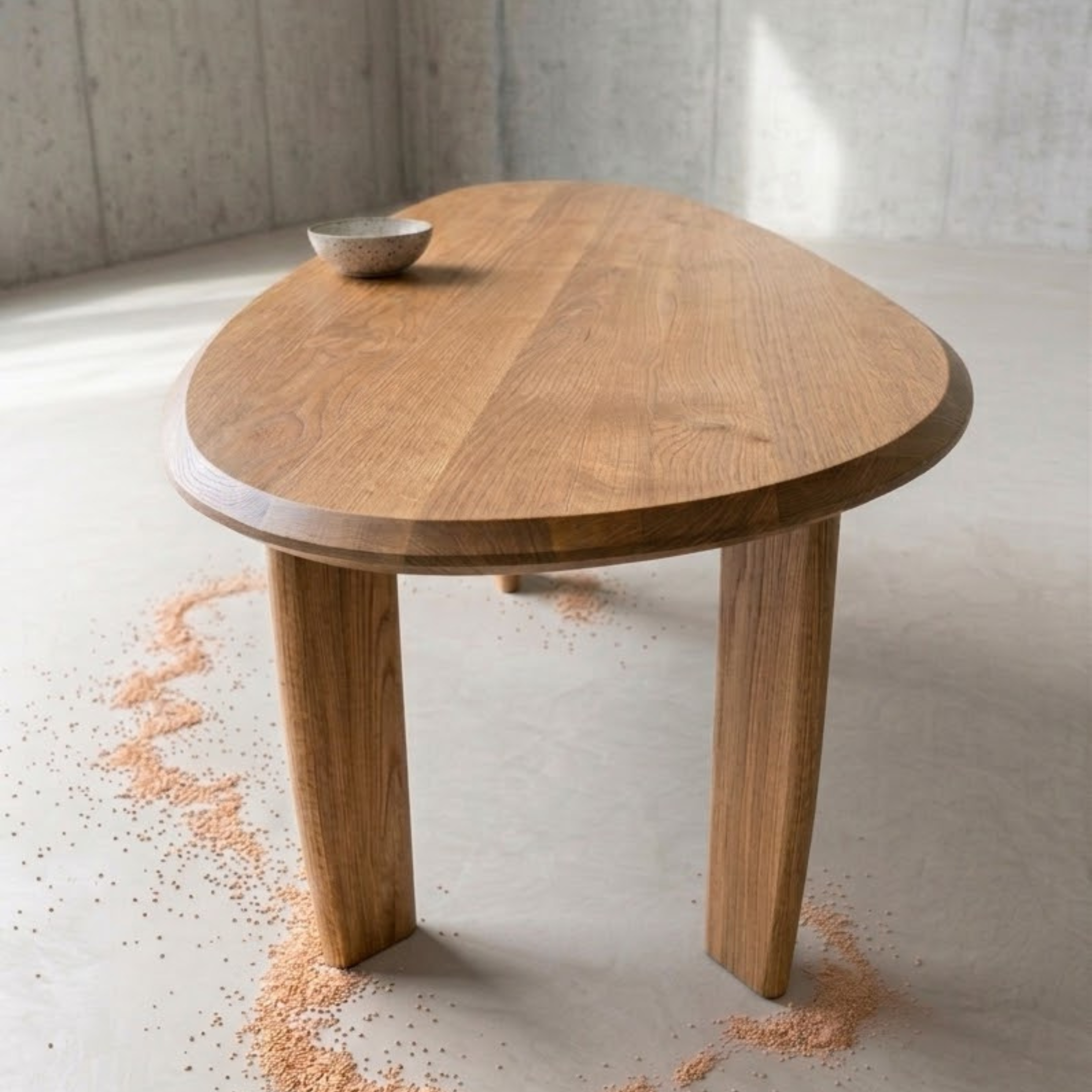 Houten organische eettafel - Tori