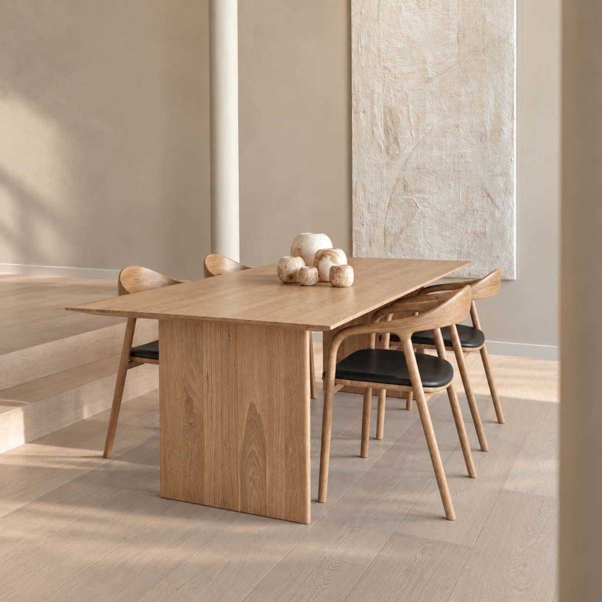 Houten rechthoekige eettafel - Mazu