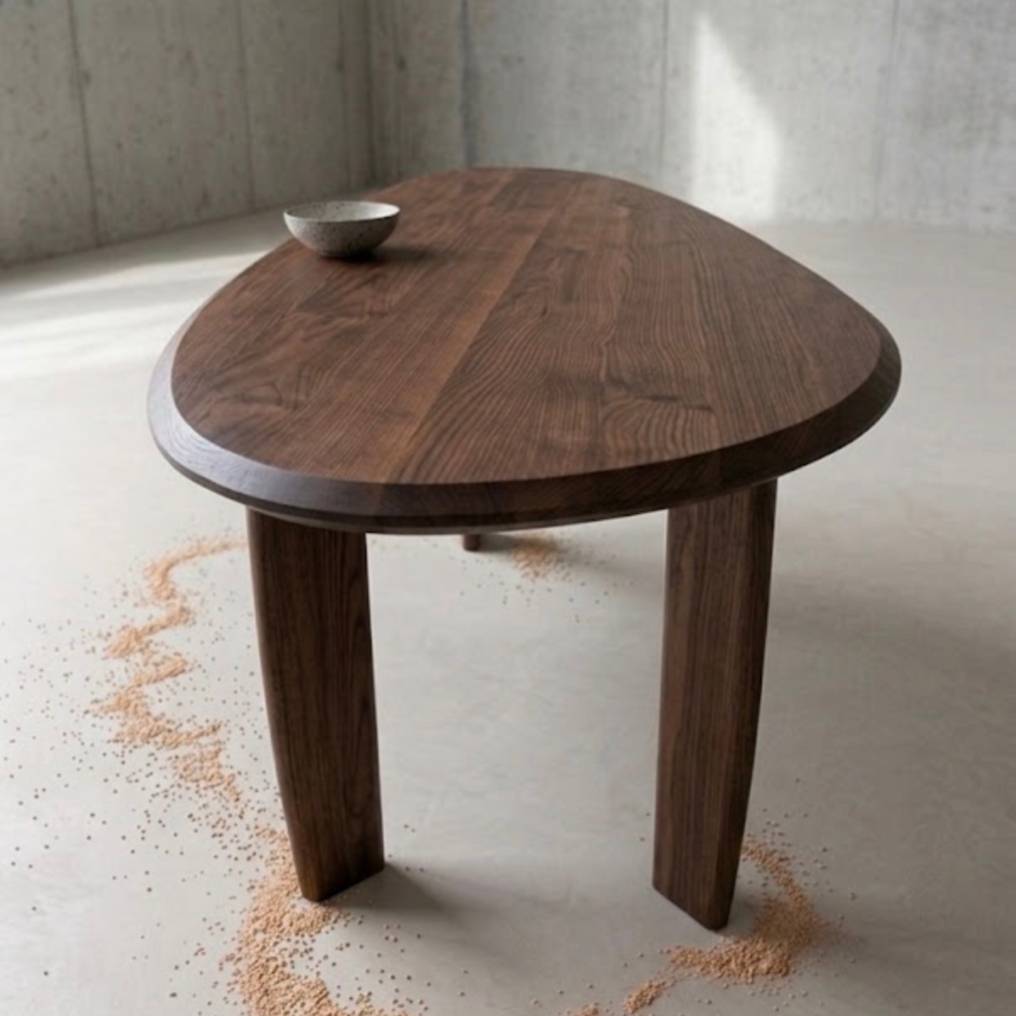 Houten organische eettafel - Tori