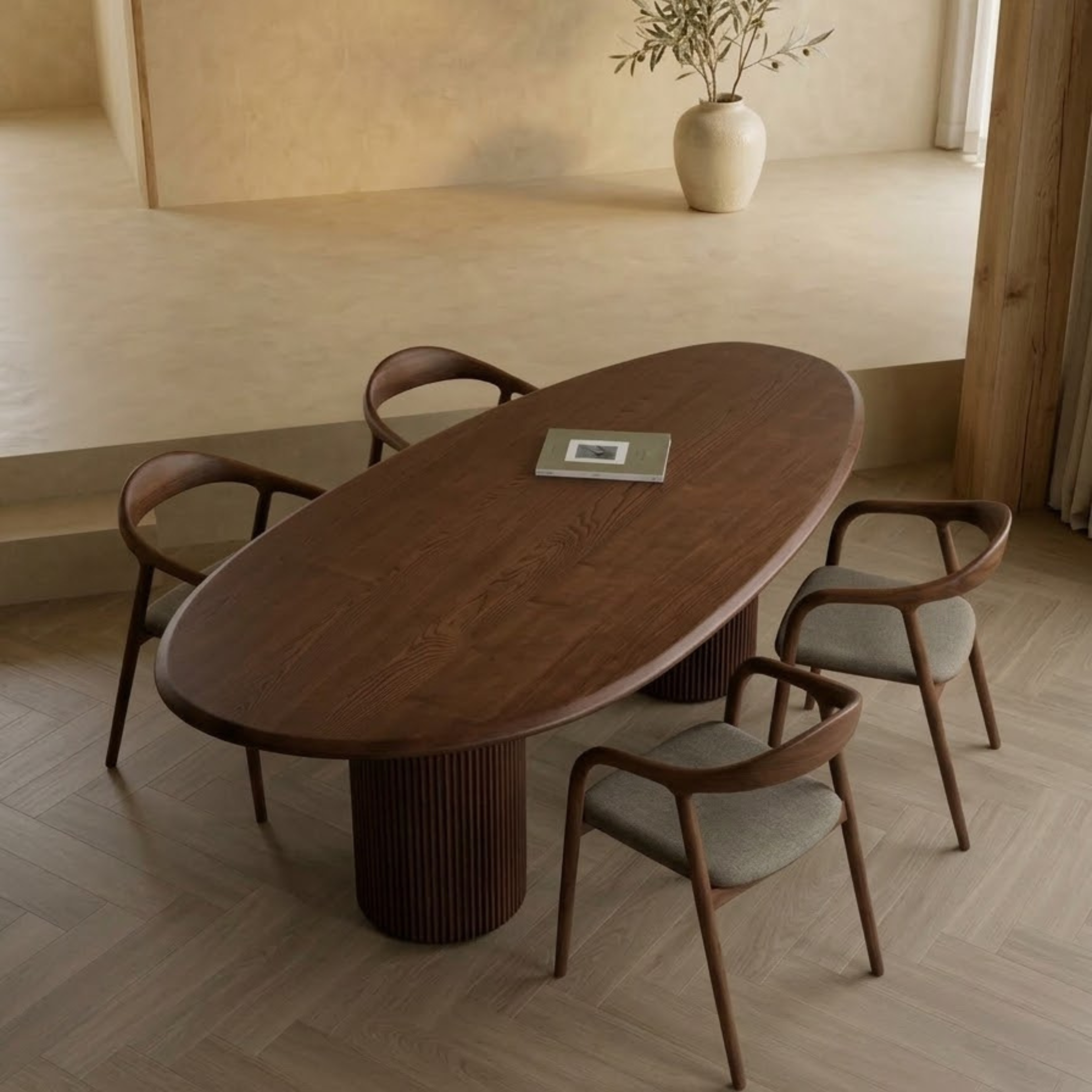 Houten organische eettafel - Kaza