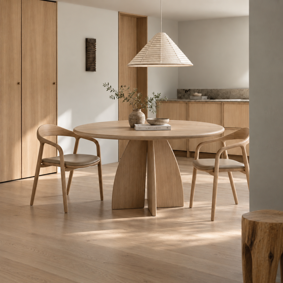 Ronde houten eettafel - Yanique