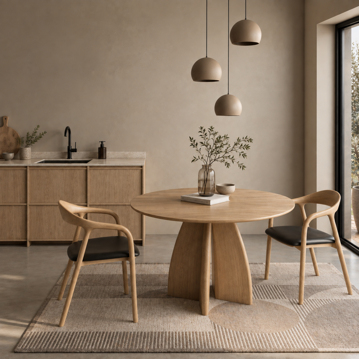 Ronde houten eettafel - Yanique