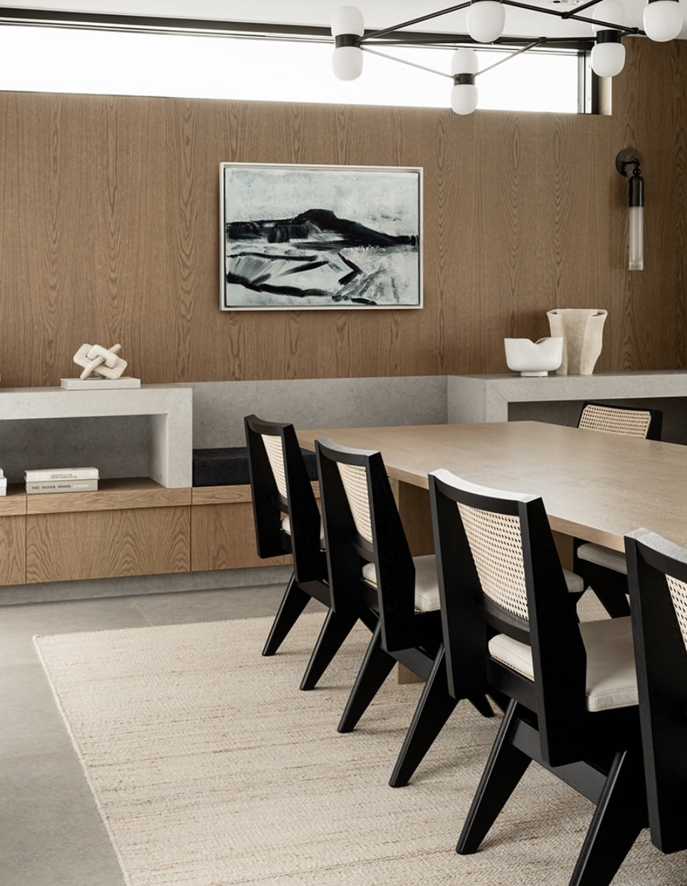 Rotan eetkamerstoel Pierre zonder armleuning - Zwart eiken