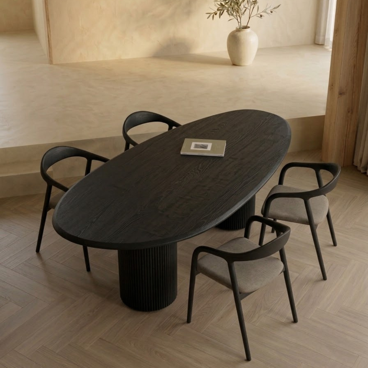 Houten organische eettafel - Kaza