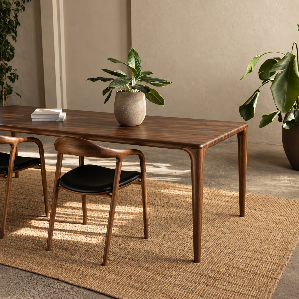 Houten rechthoekige eettafel - Mizo