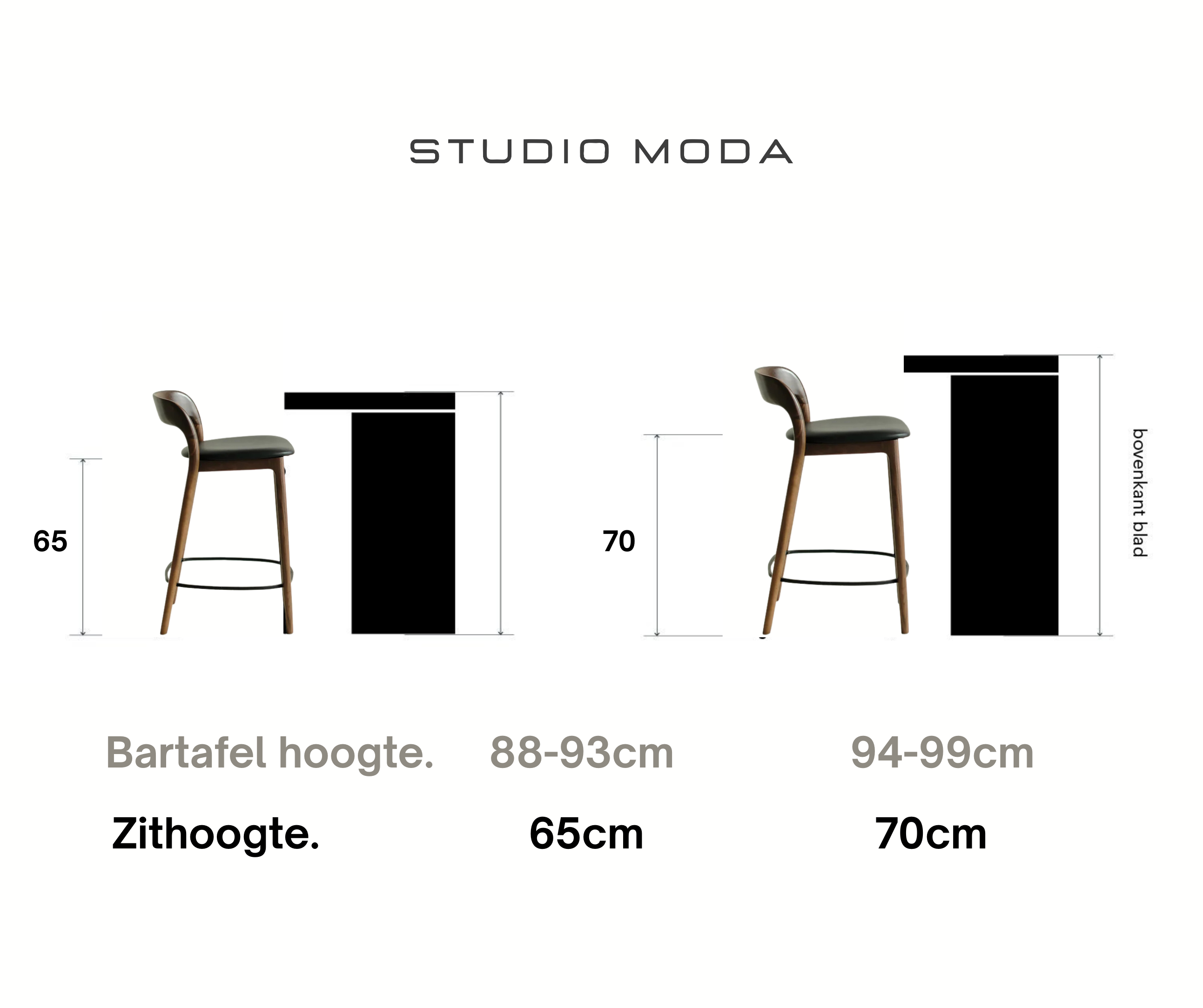 Kana barkruk walnoot hout - Beige leer