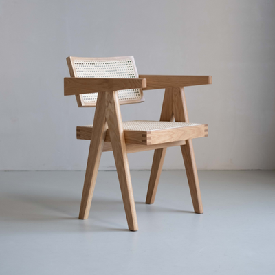 Rotan eetkamerstoel Pierre - Licht eiken