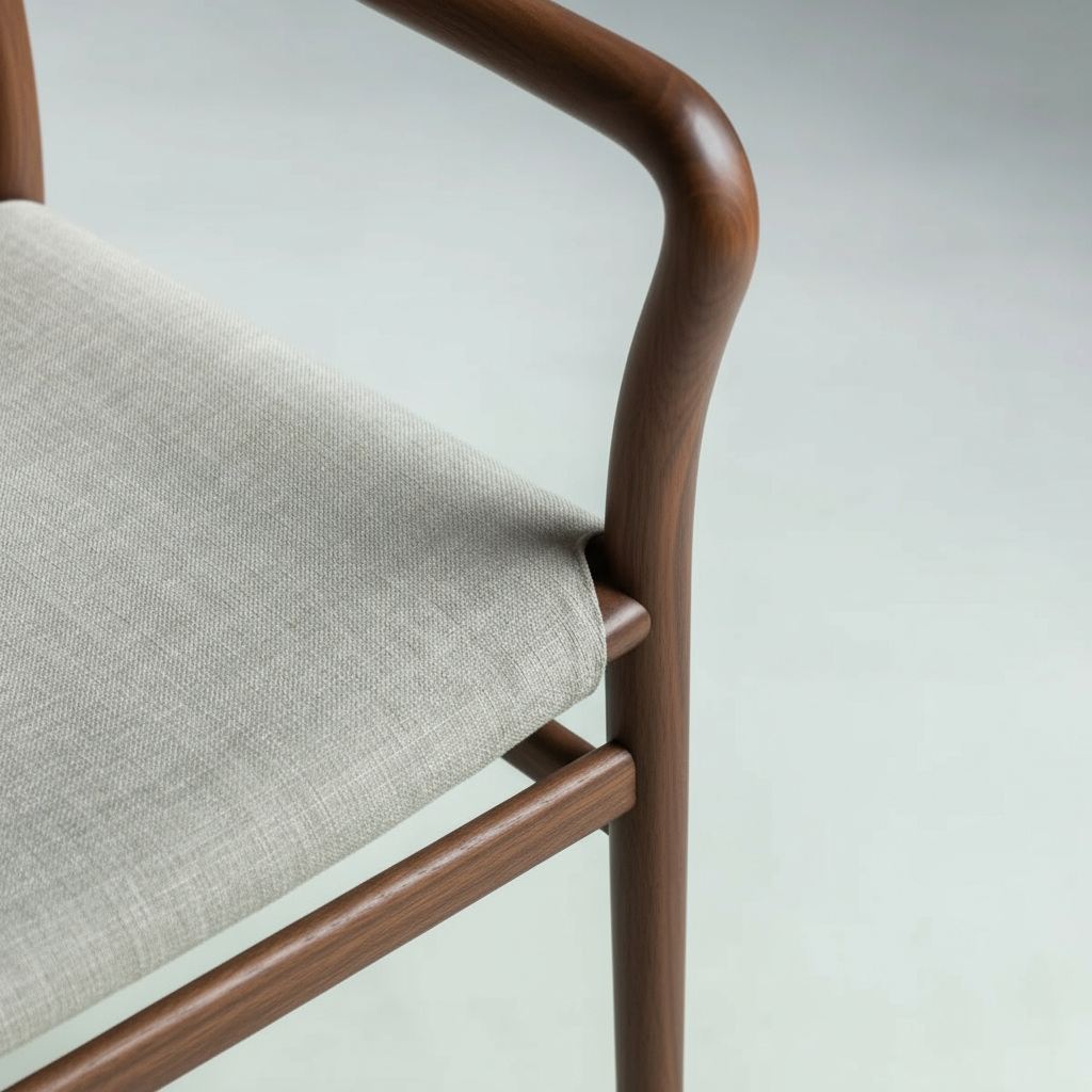 Zara eetkamerstoel beige leer - Walnoot